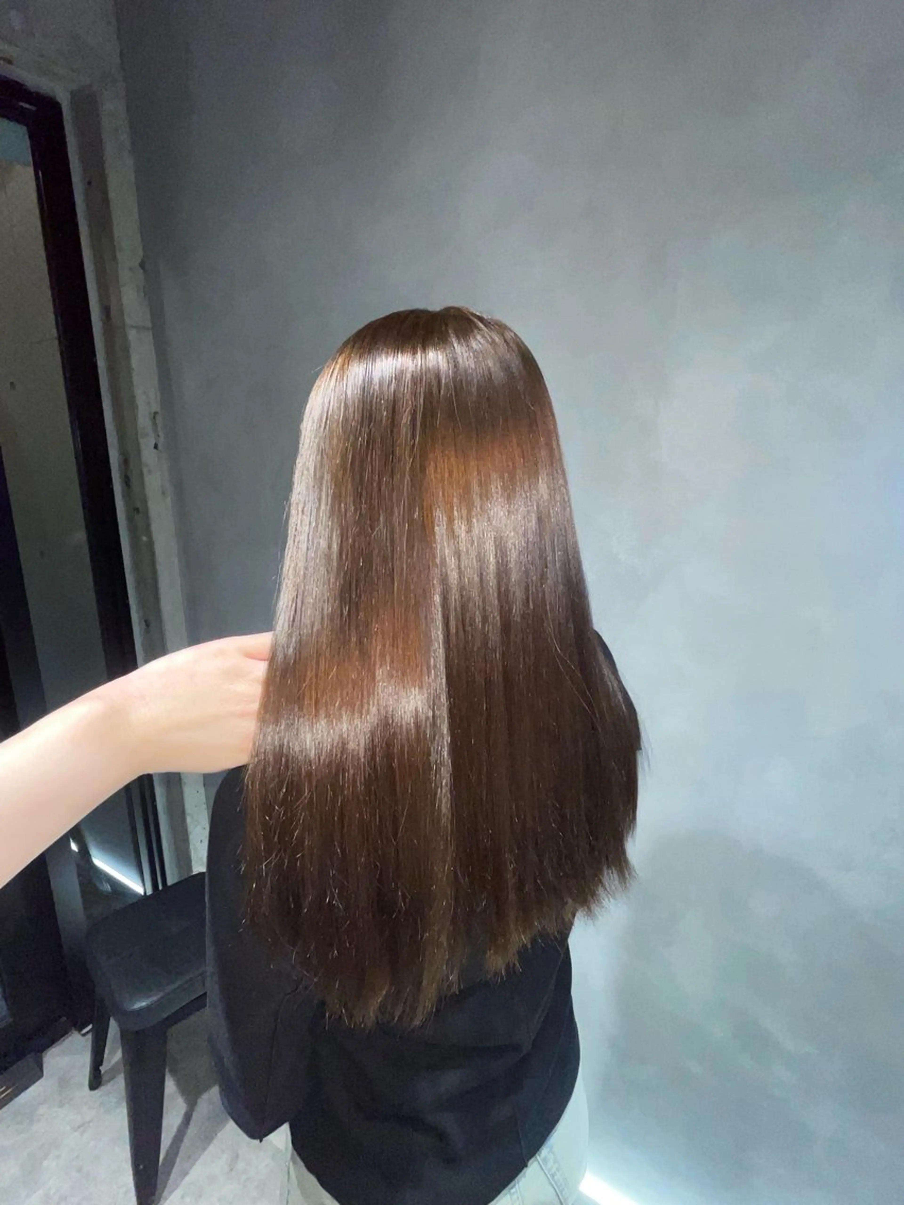 カラー 黒髪 ブリーチ 透明感カラー ブリーチなしカラー ヘアカラー トリートメント 暖色/ハイトーン/ カラー/HBLのヘアスタイル