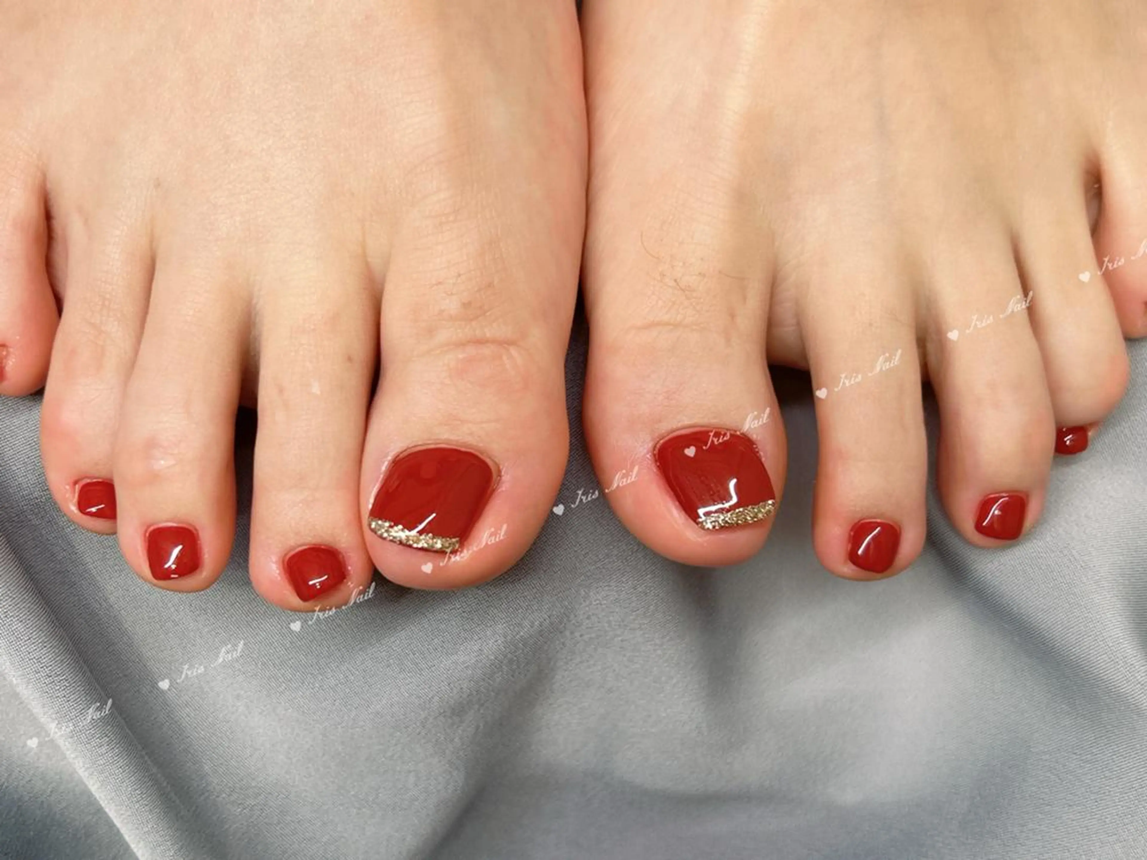 ネイル アートネイル チークネイル フレンチネイル ジェルネイル ホログラムネイル フットネイル 🍒IRIS Nail🌸のネイルデザイン