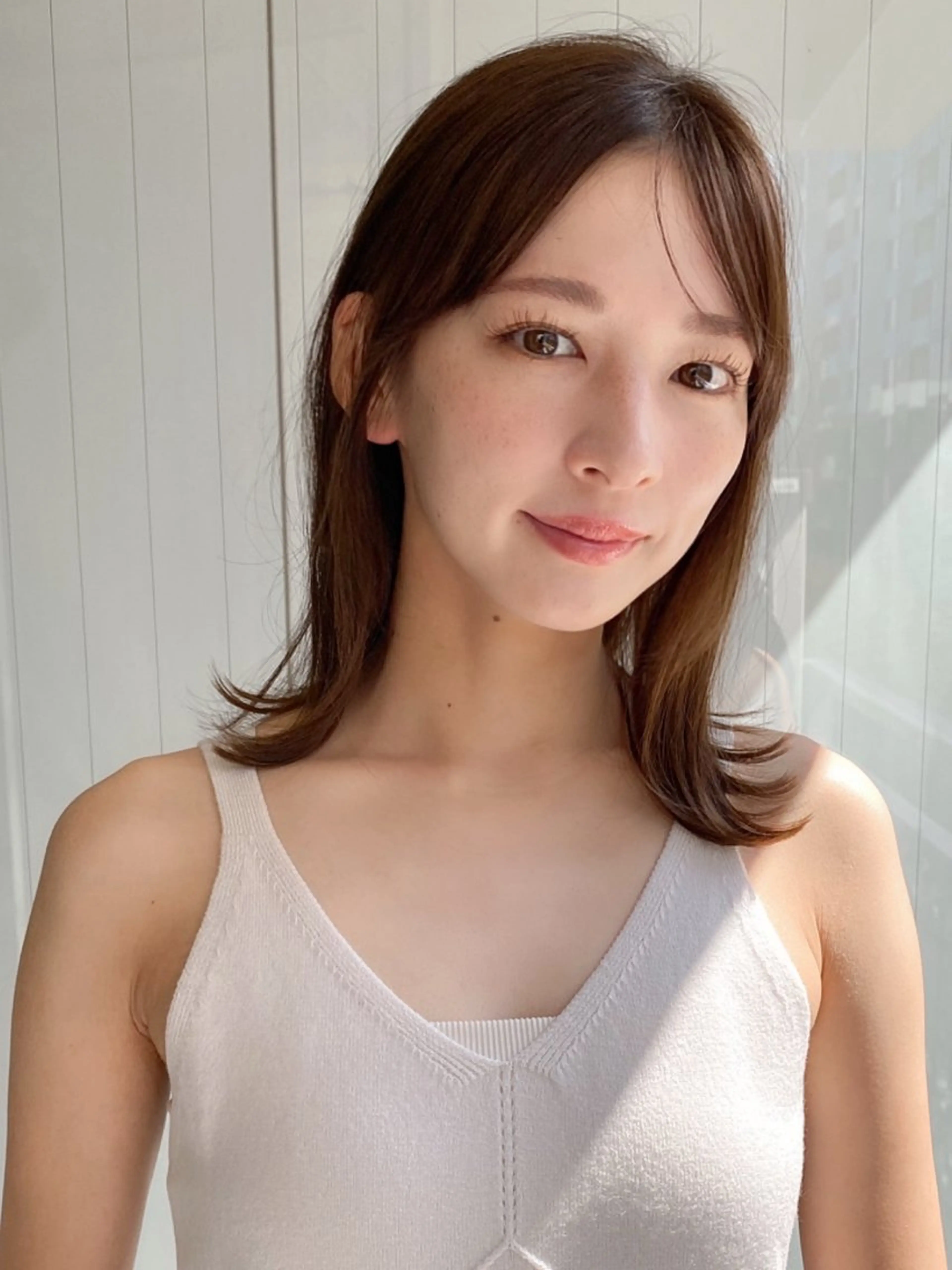 ミディアム カラー ボブ カット ヘアカラー トリートメント レイヤー×髪質改善✨ 渋谷/佐藤侑哉のヘアスタイル