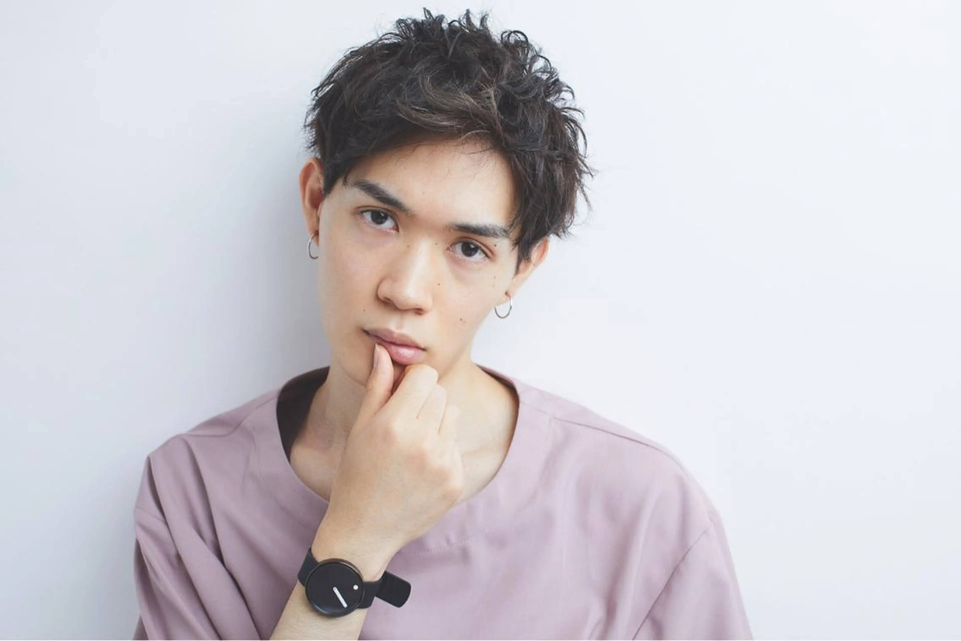 ショート カラー パーマ メンズ 北間 寛哉のヘアスタイル