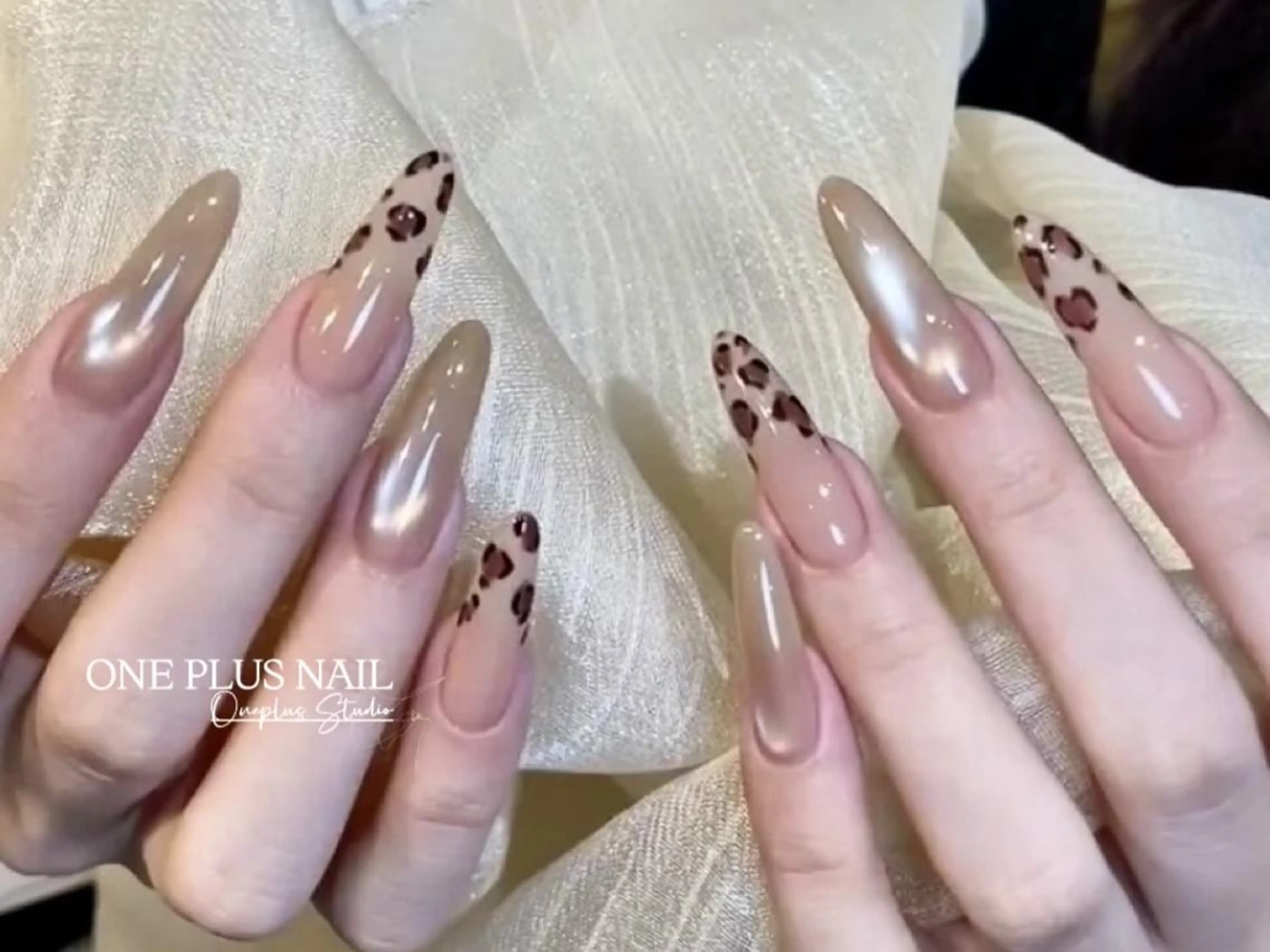 ネイル アートネイル オーロラネイル ガーリー キラキラネイル 韓国ネイル One plus StudioNailのネイルデザイン