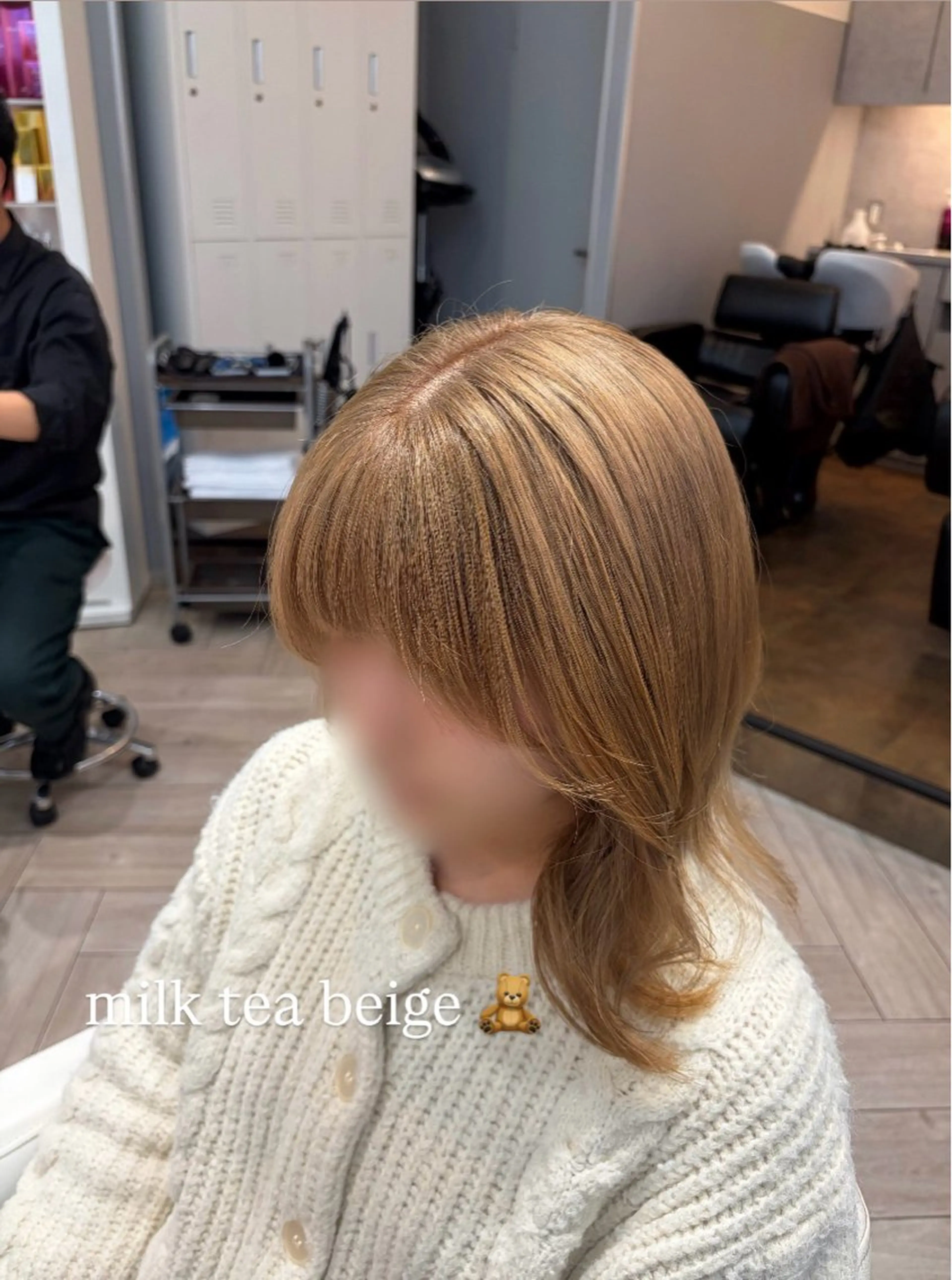 セミロング ヘアカラー トリートメント 蓮池 愛海のヘアスタイル