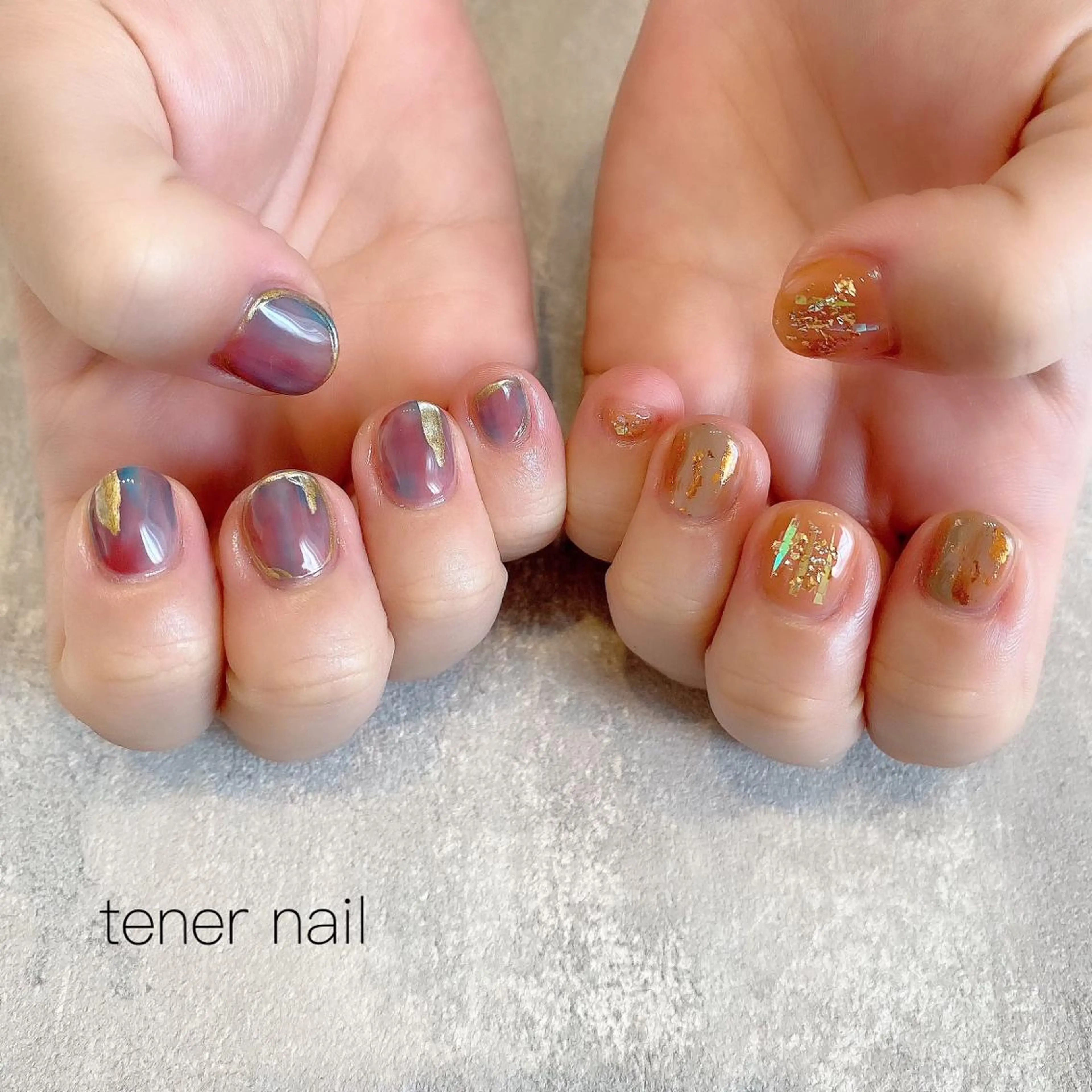 ネイル ニュアンスネイル ショートネイル テネルネイル tener nailのネイルデザイン