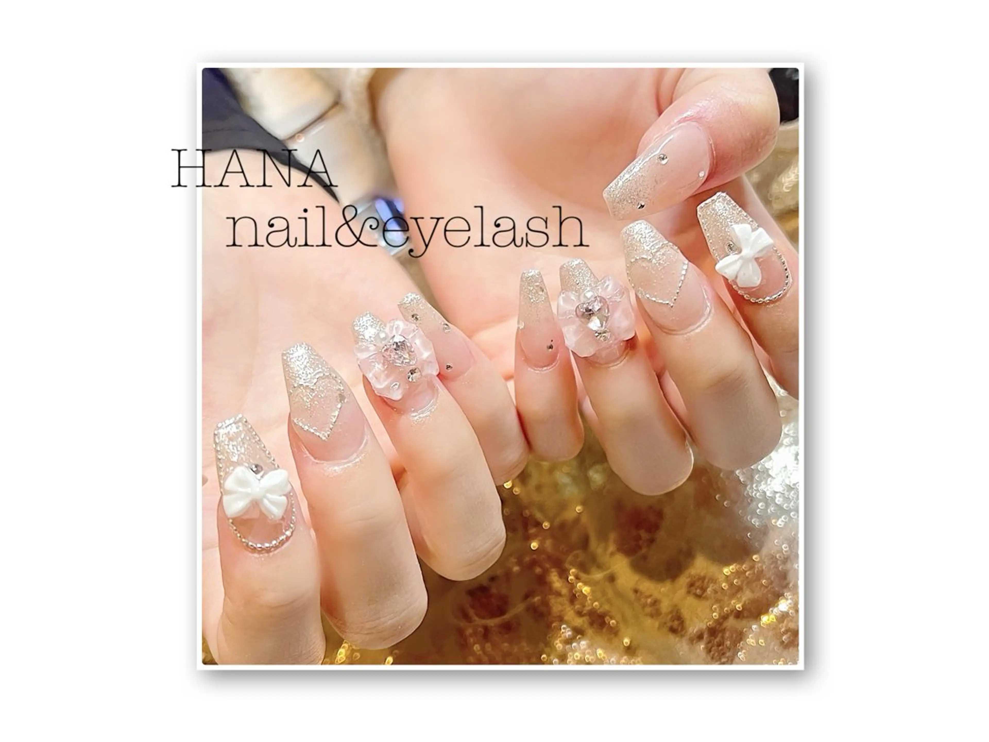 ネイル ハート キラキラネイル H🌺 NAILのネイルデザイン