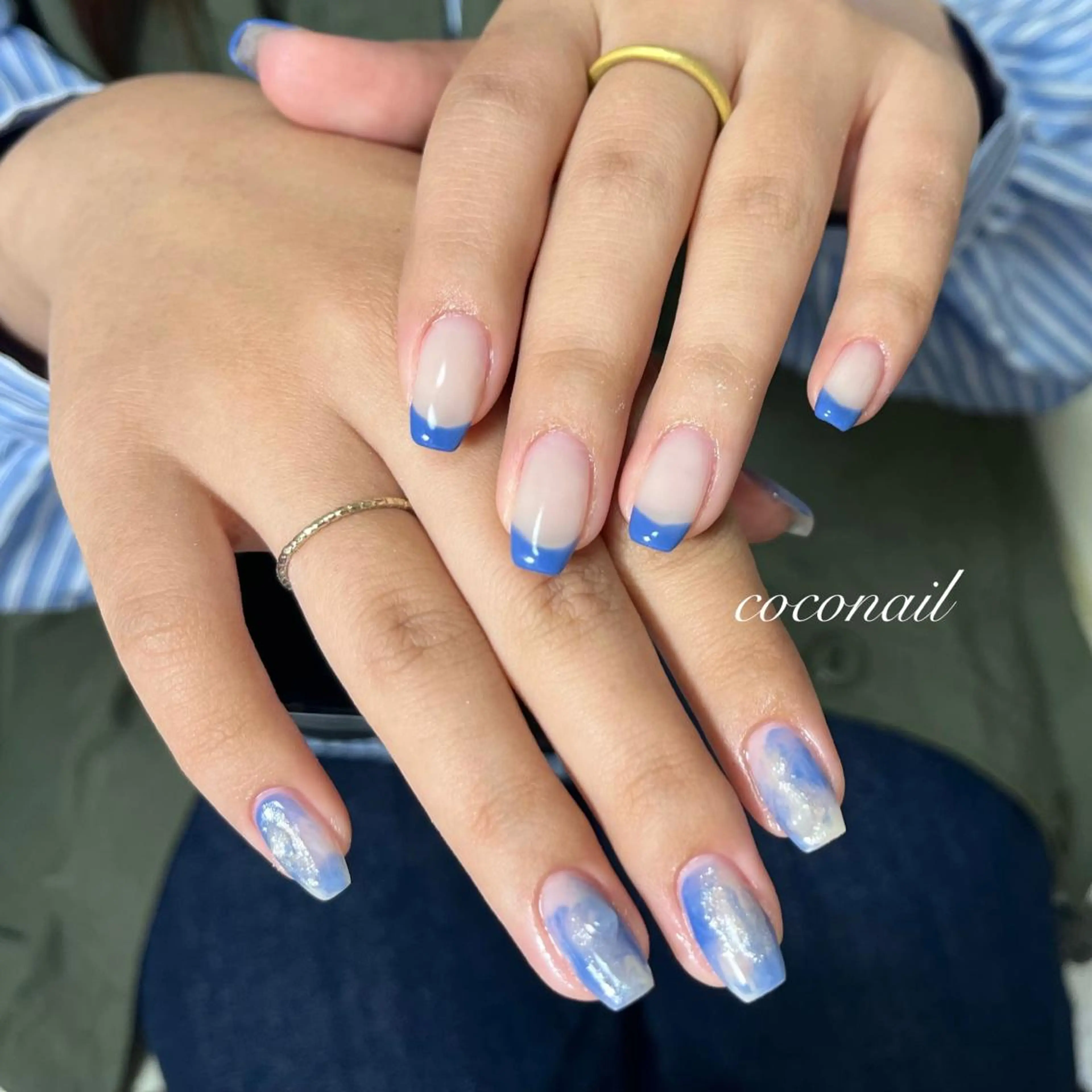 ネイル フレンチネイル ニュアンスネイル nail&eyelashslon coco所属・nail.eye cocoのマツエク・マツパデザイン