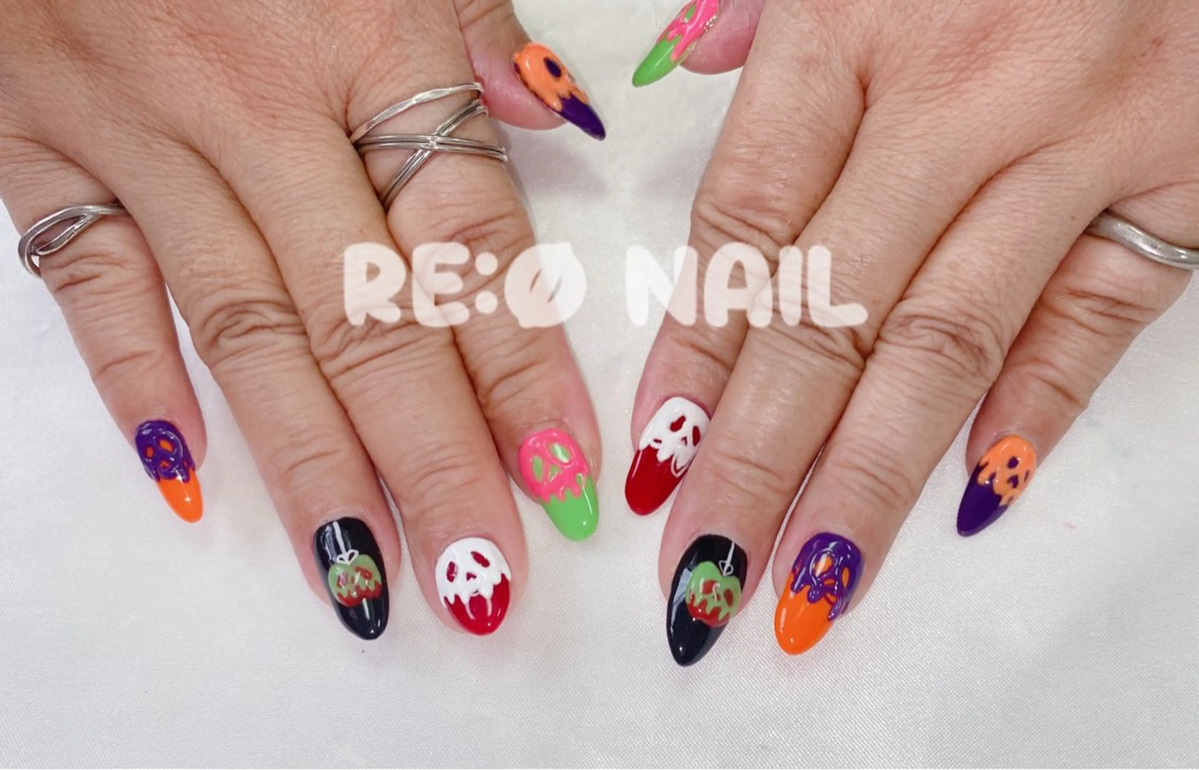 ネイル ハロウィン ハンドネイル Re:Ø nail 🩵TSUJIのネイルデザイン
