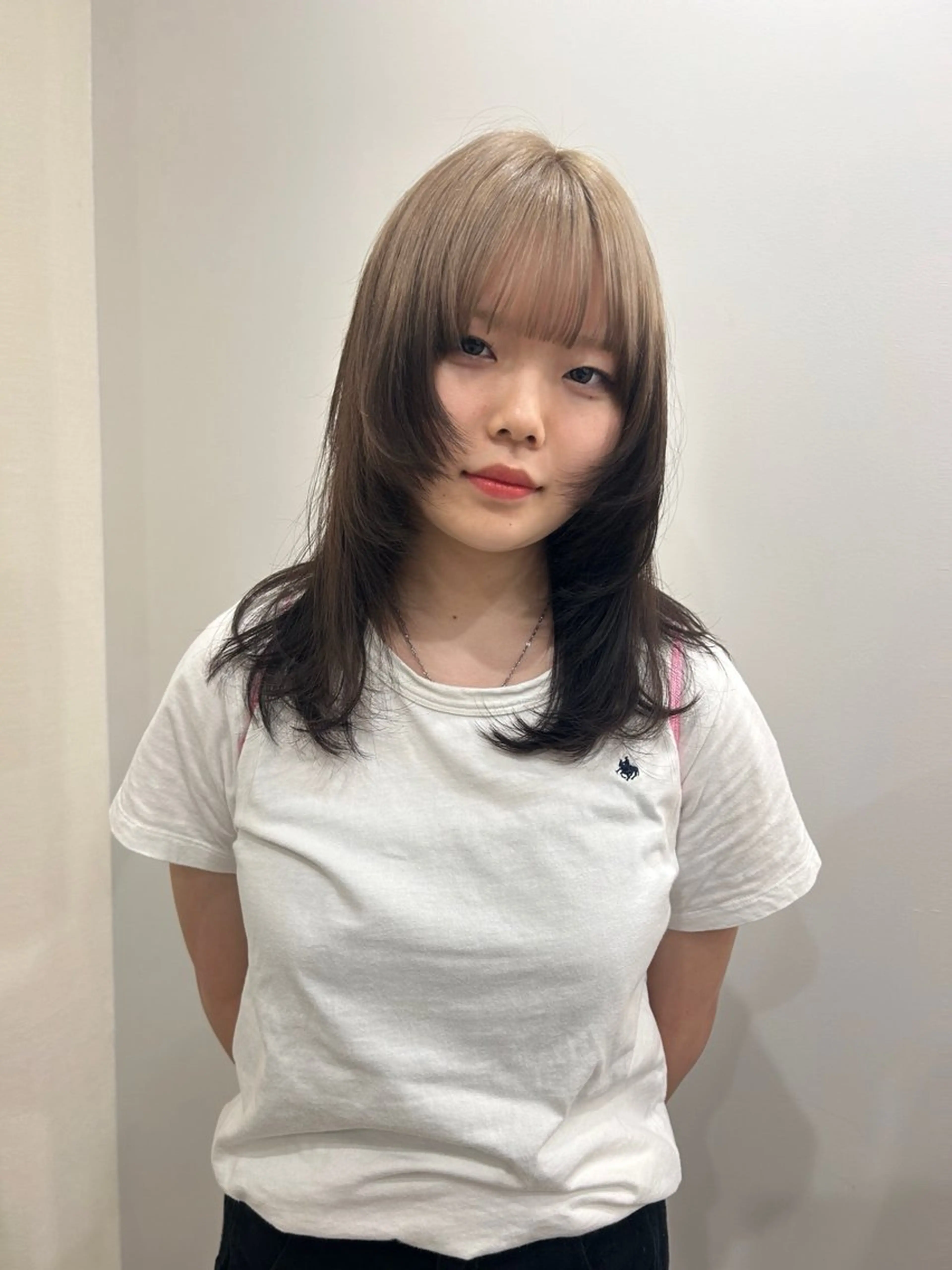 ミディアム レイヤーカット カット hair&eye🎀 /momoKaのヘアスタイル