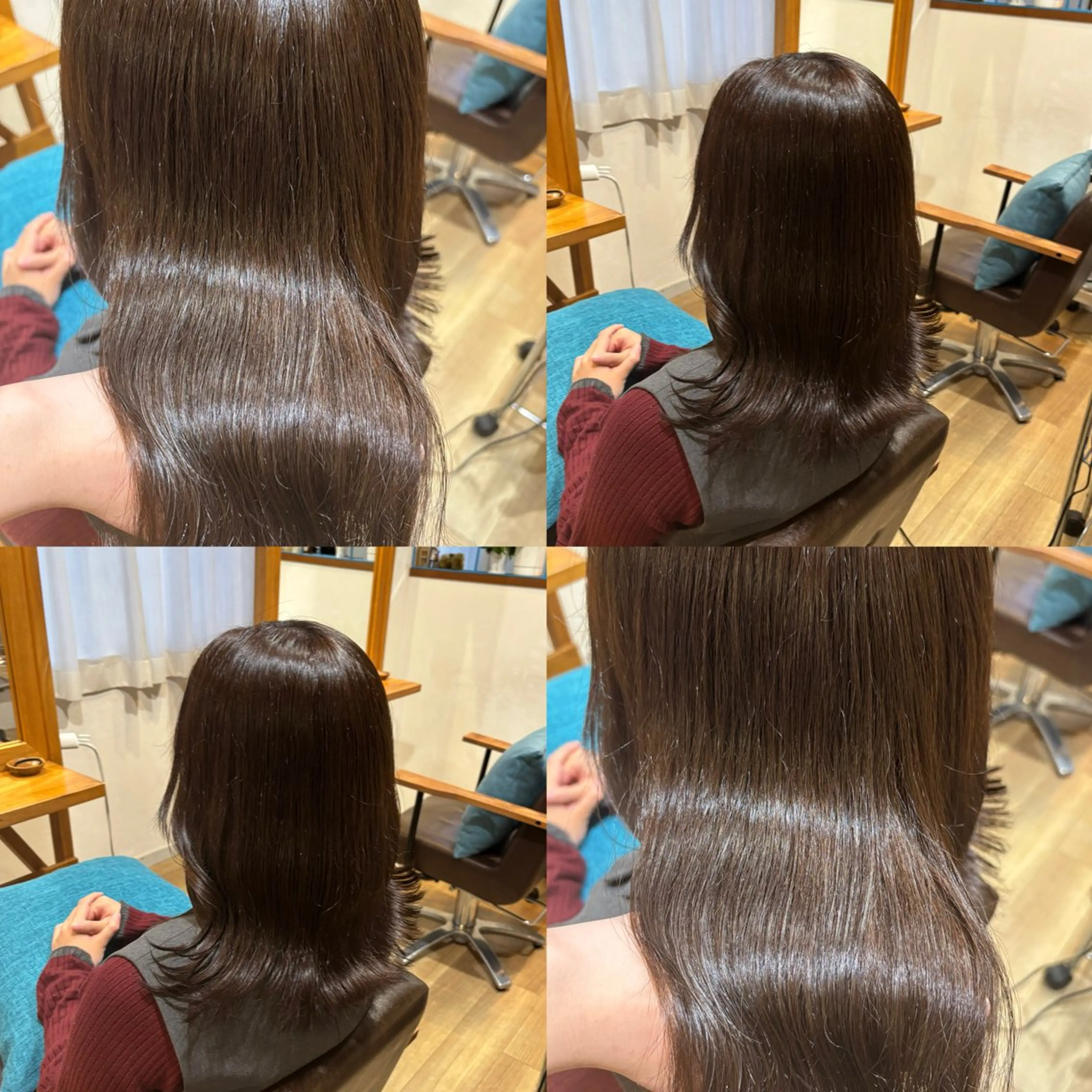 セミロング カラー ブラウンカラー トリートメント RINNO🌷艶髪/ 艶カラー/縮毛矯正のヘアスタイル