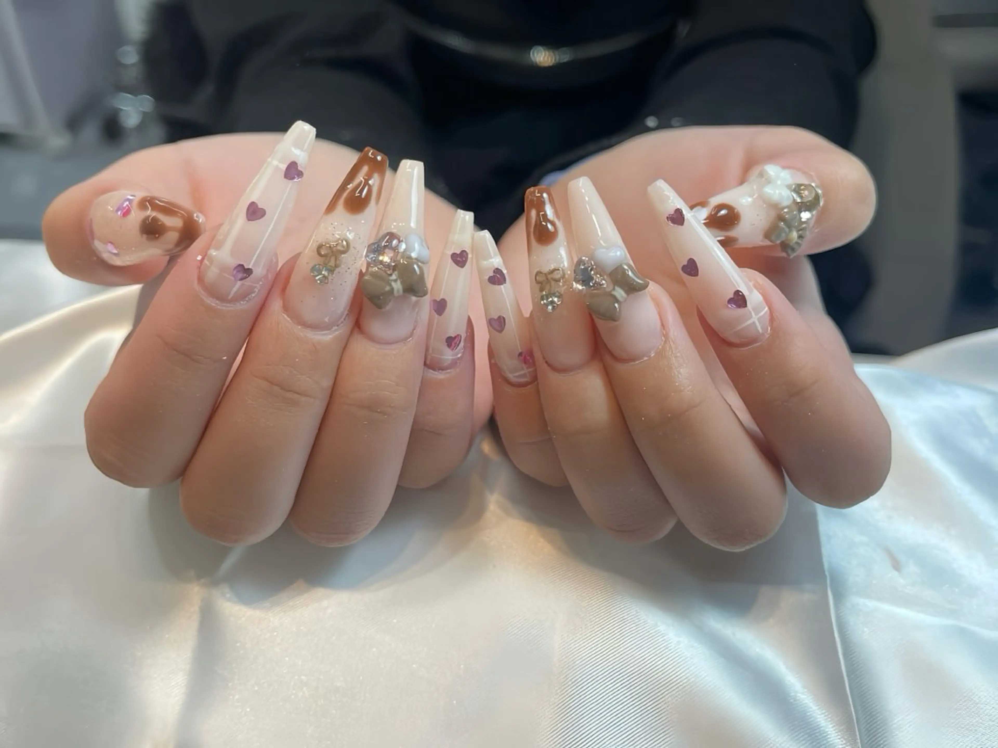 ネイル アートネイル ロングネイル ニュアンスネイル スカルプネイル ネイルチップ ハンドネイル Rin Nail 新大久保店のネイルデザイン