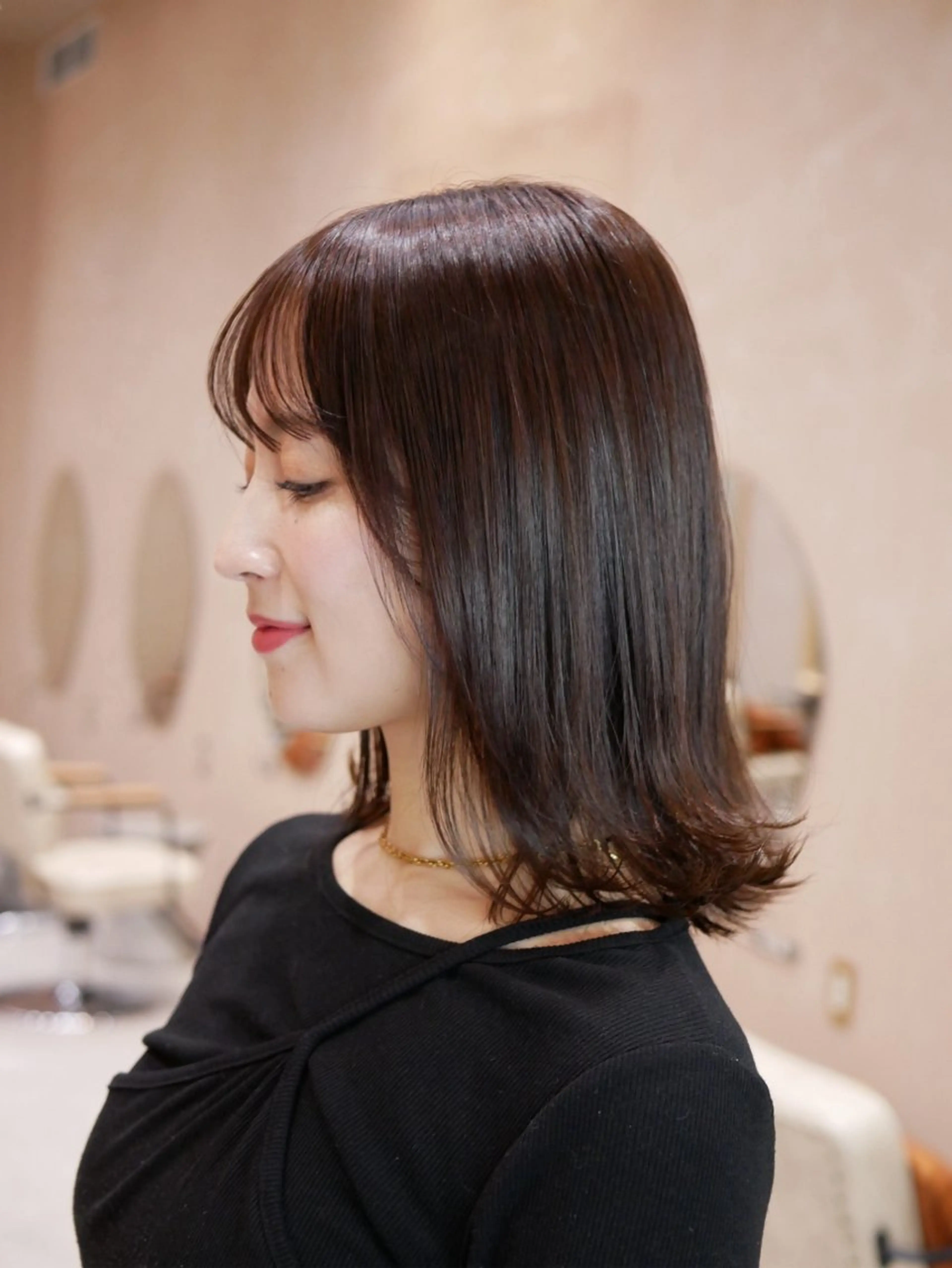 ミディアム ヘアカラー 髪質改善/艶髪特化 /透明感✨️こうめいのヘアスタイル