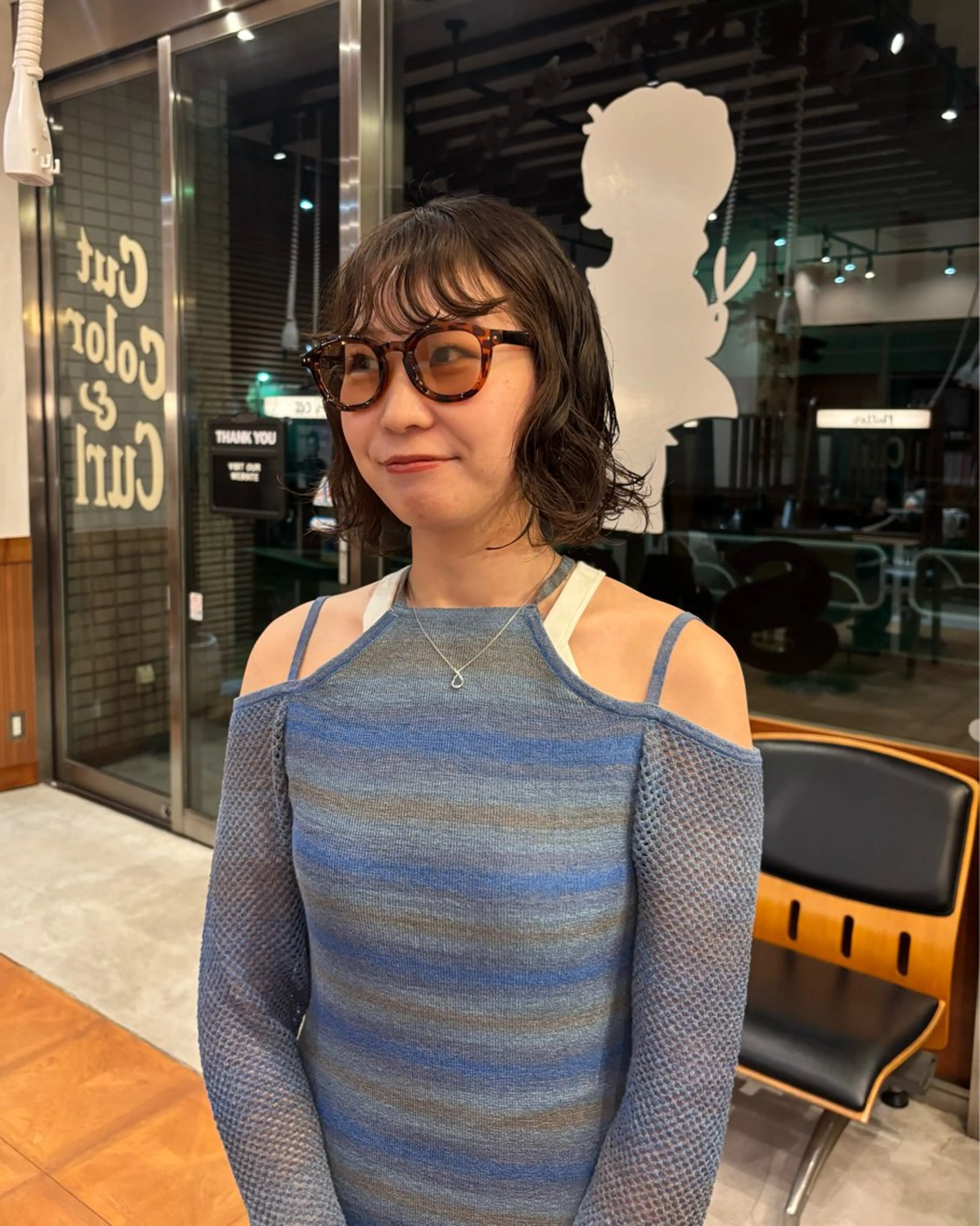 ショート パーマ カット パーマ トリートメント SASAnagano 堀内未梨のヘアスタイル