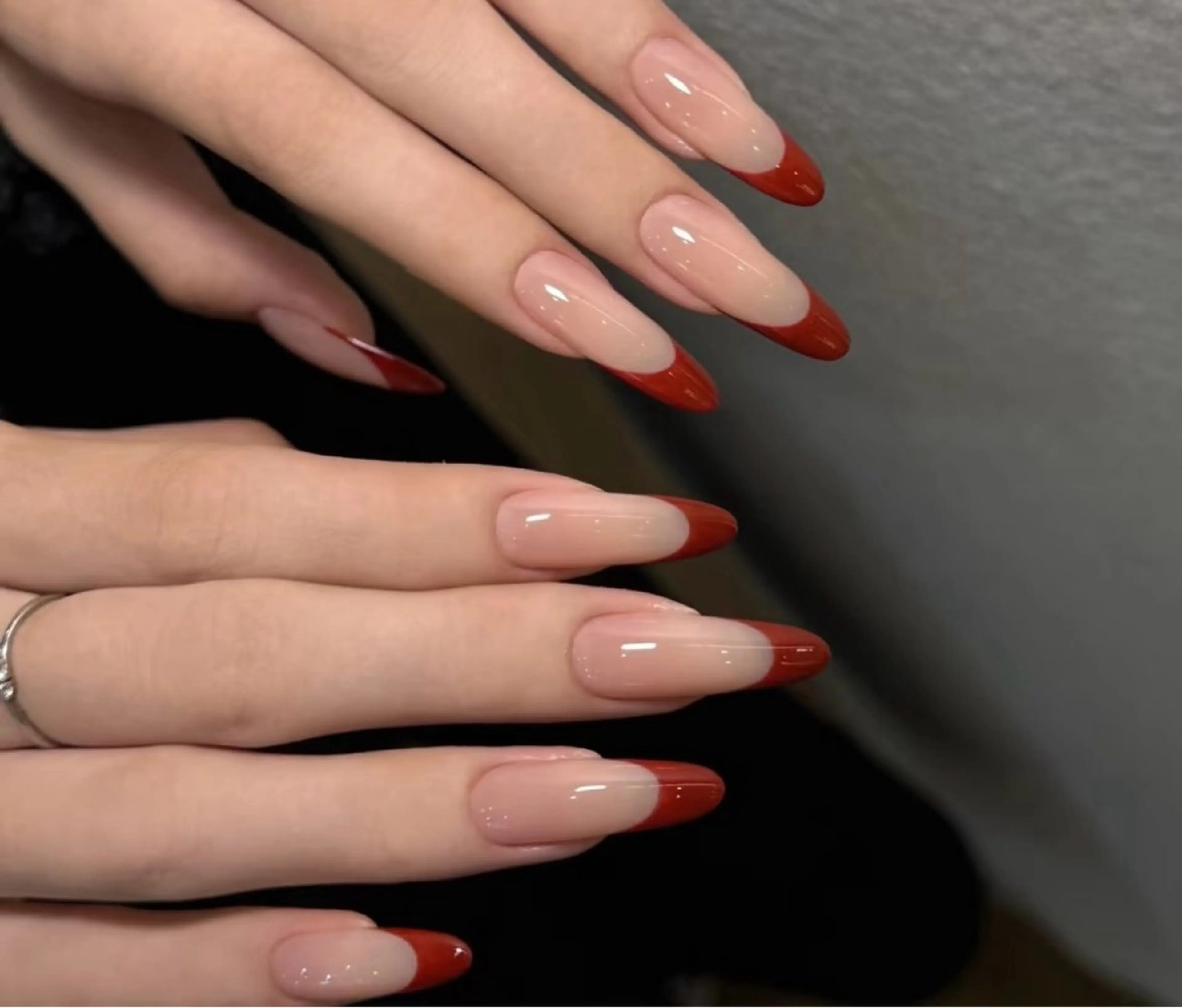 自爪🩷フレンチネイル🩷ベースカラー有りの写真