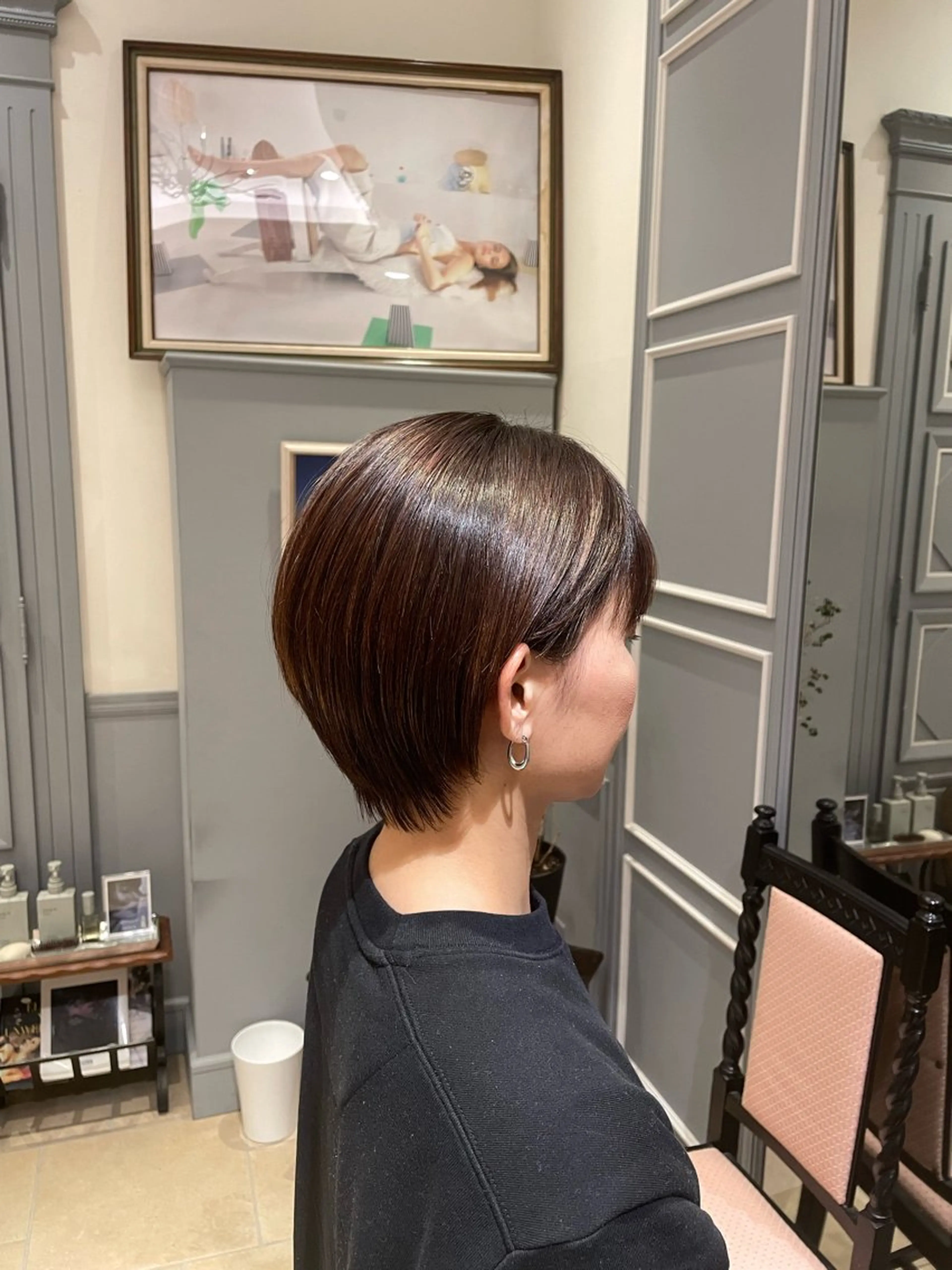 ショート 顔周りカット ショートヘア 小顔カット 大阪梅田 稲葉利也斗のヘアスタイル