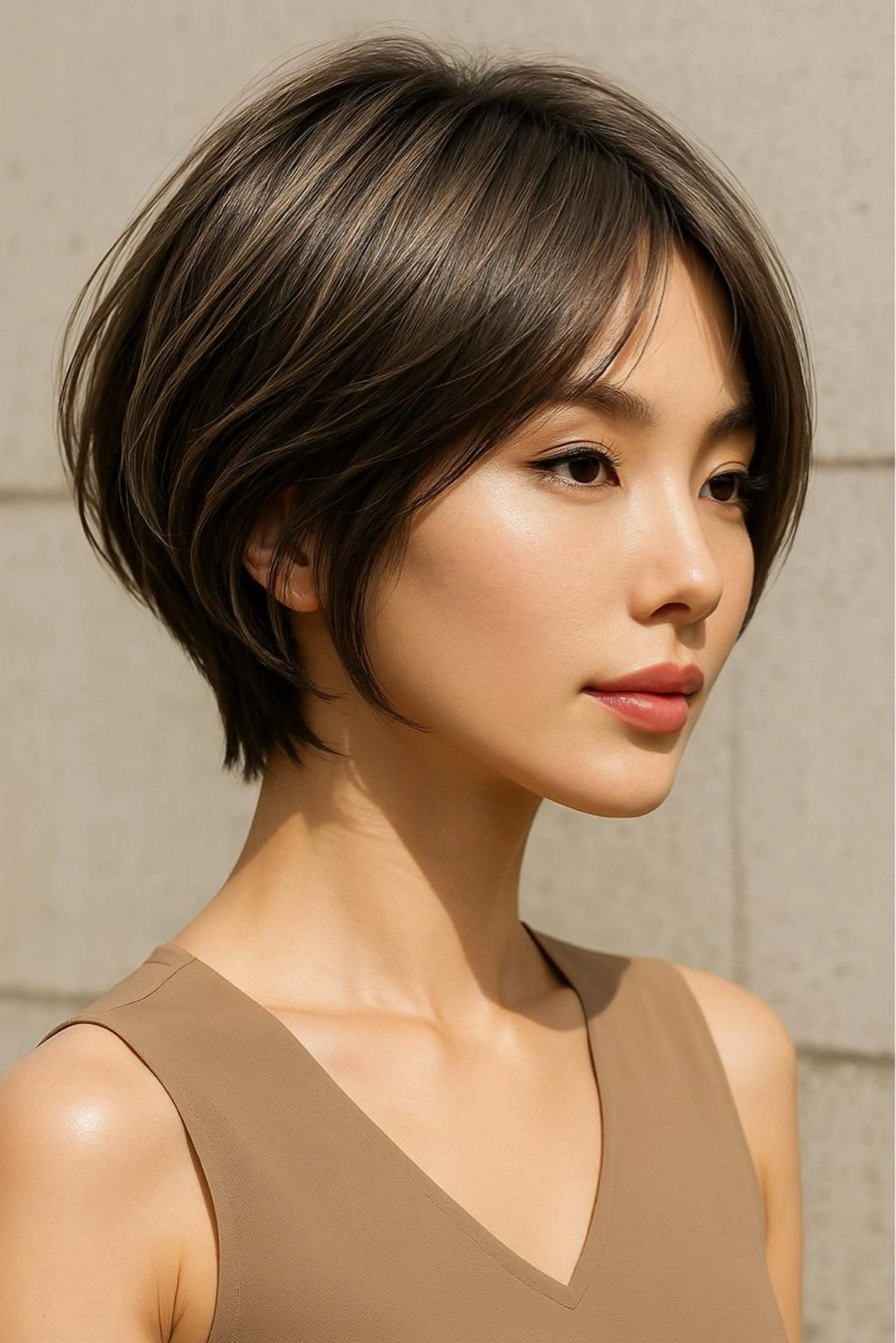 ショート カラー 透明感カラー グレージュ ショートヘア カット ヘアカラー トリートメント さく/髪質改善× 縮毛矯正/町田のヘアスタイル
