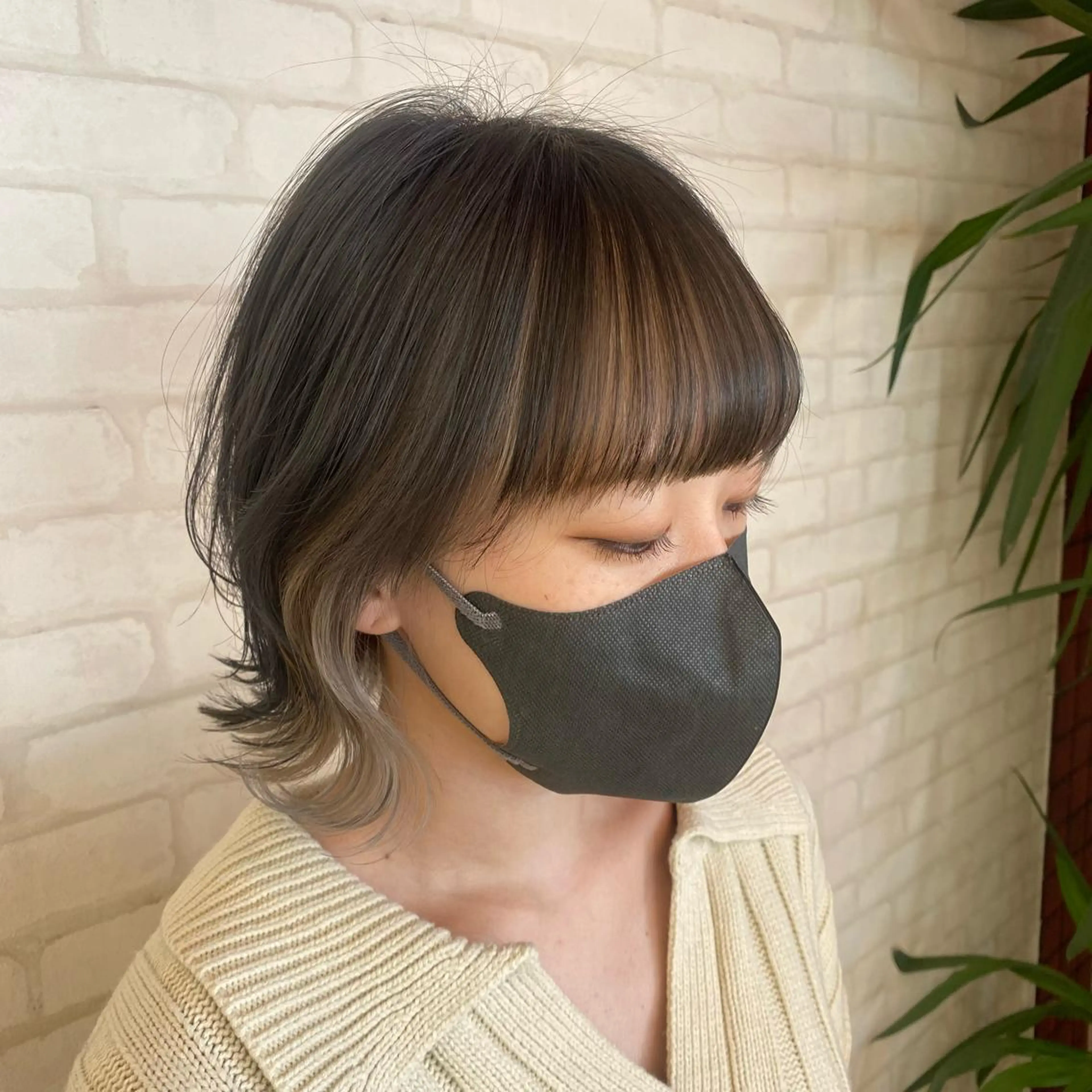 ショート カラー ミストバング  フェイスフレーミング ULTOWA/銀座 ERIのヘアスタイル