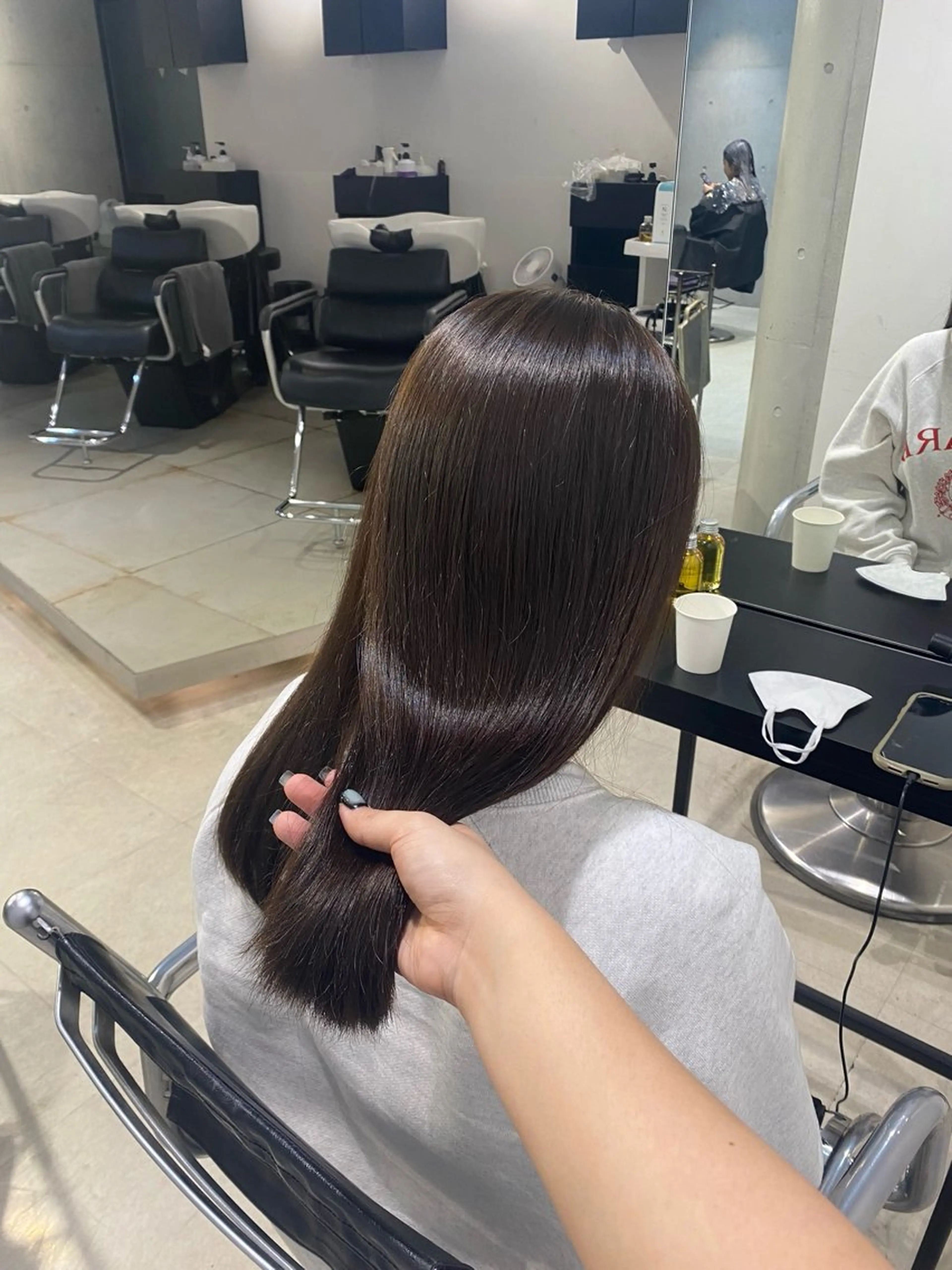 ミディアム カラー ヘアアレンジ ヘアカラー トリートメント ボブ艶モテカラー🫧 カリンのヘアスタイル