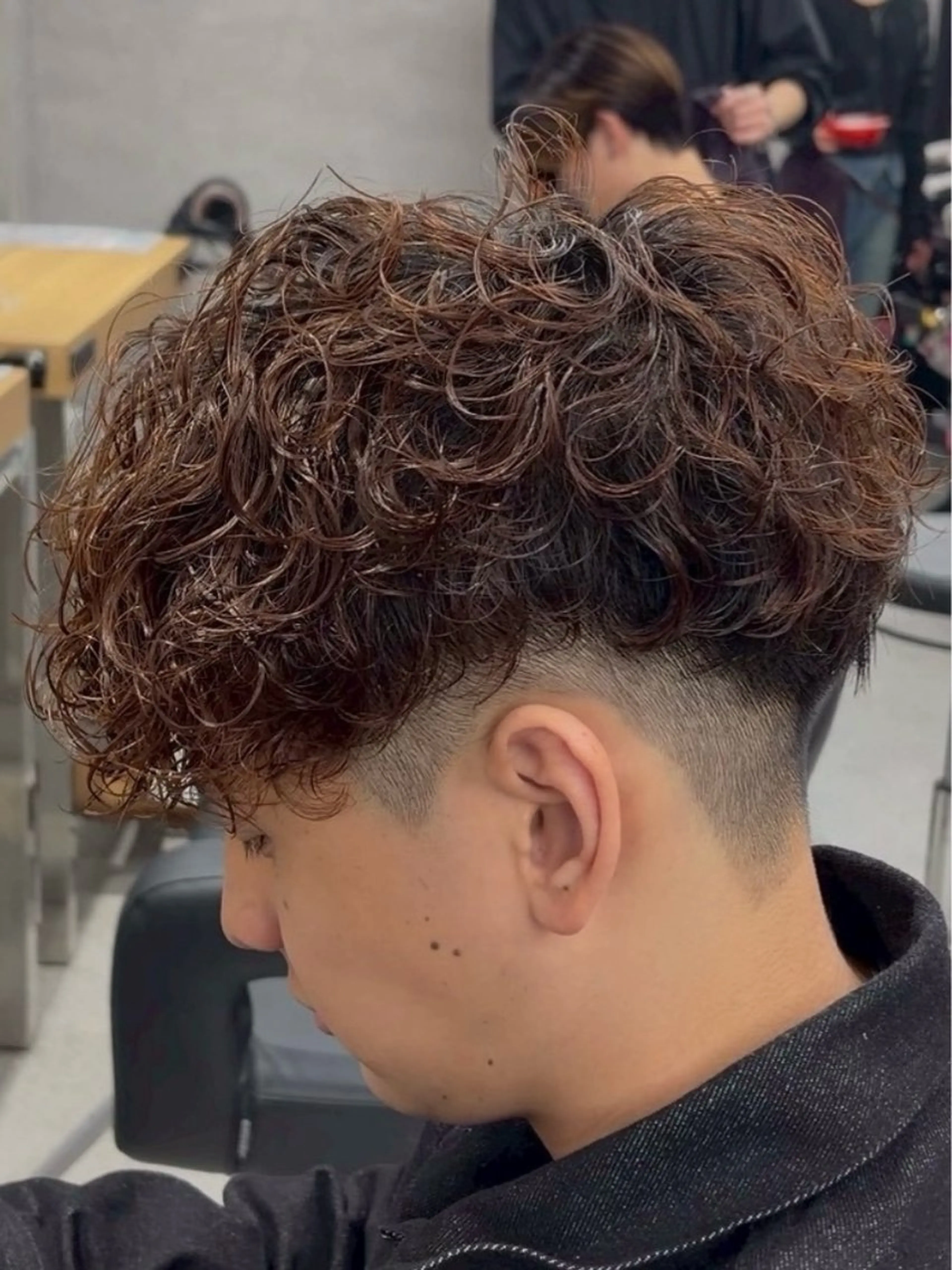 ショート パーマ メンズ メンズパーマ スペインカール メンズパーマカット 達人/涼のヘアスタイル