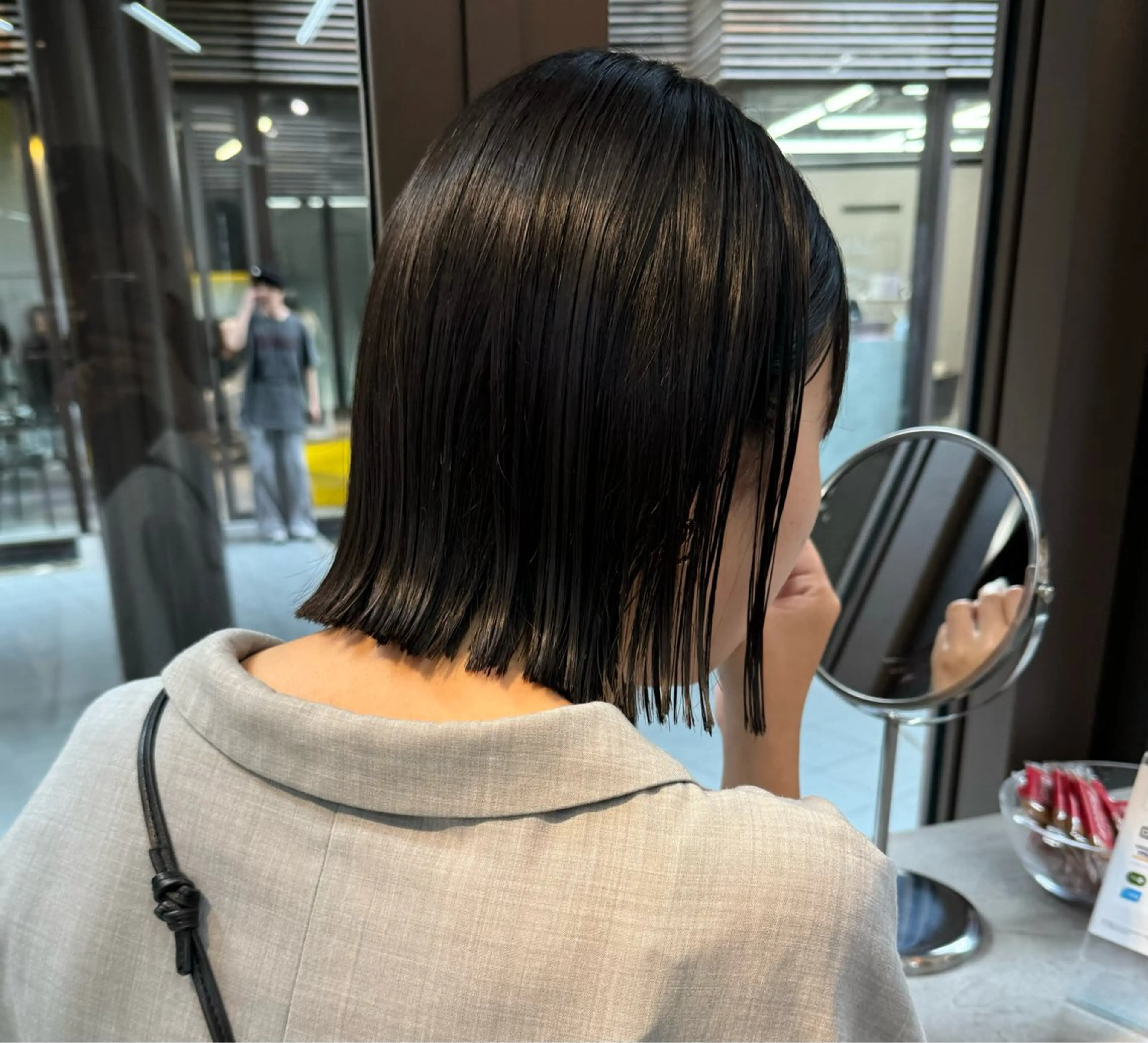 ショート カラー ボブ カット ヘアカラー トリートメント ボブ/ショート /パーマ/shinのヘアスタイル