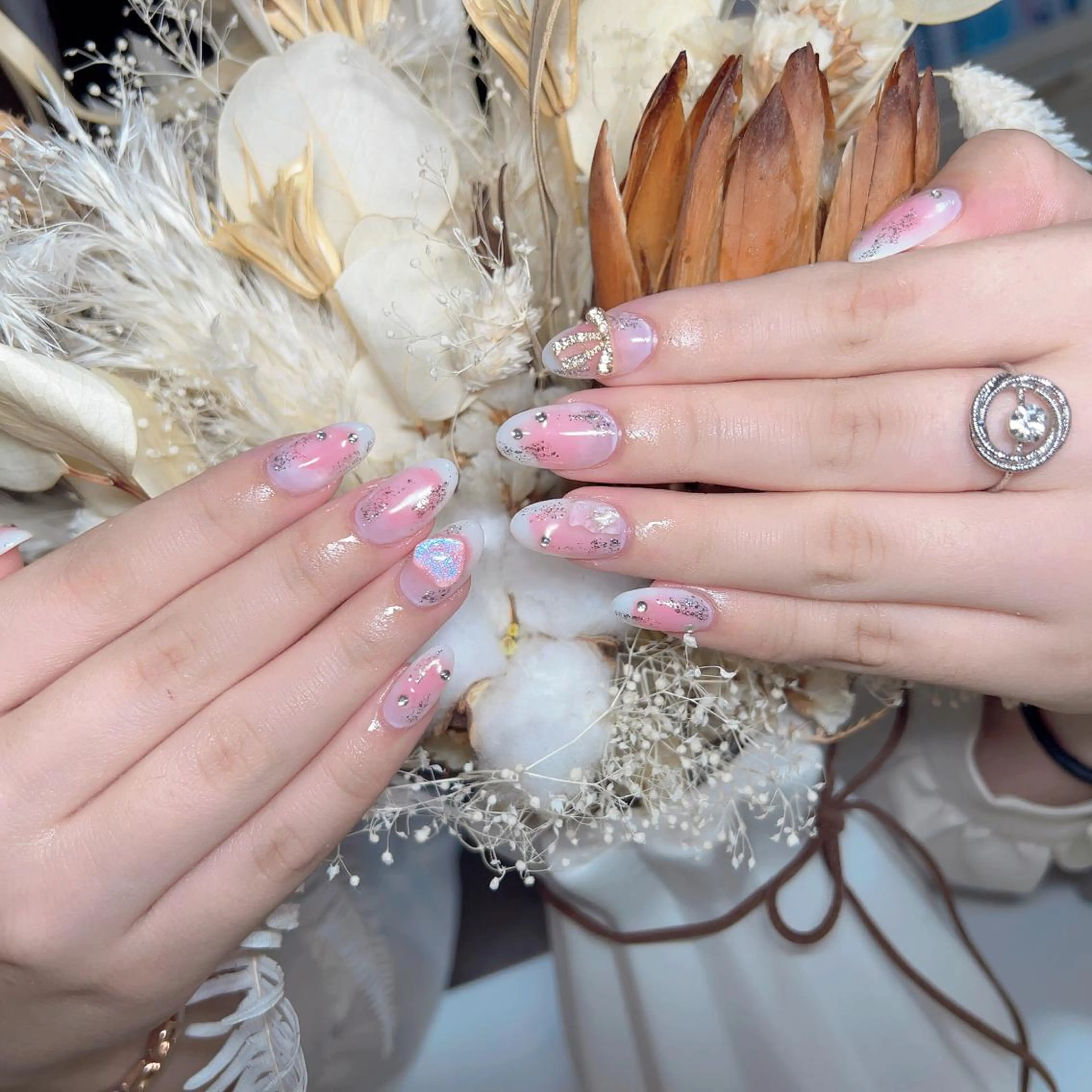 ネイル ハンドネイル M🌷nail 長さだし専門店のネイルデザイン