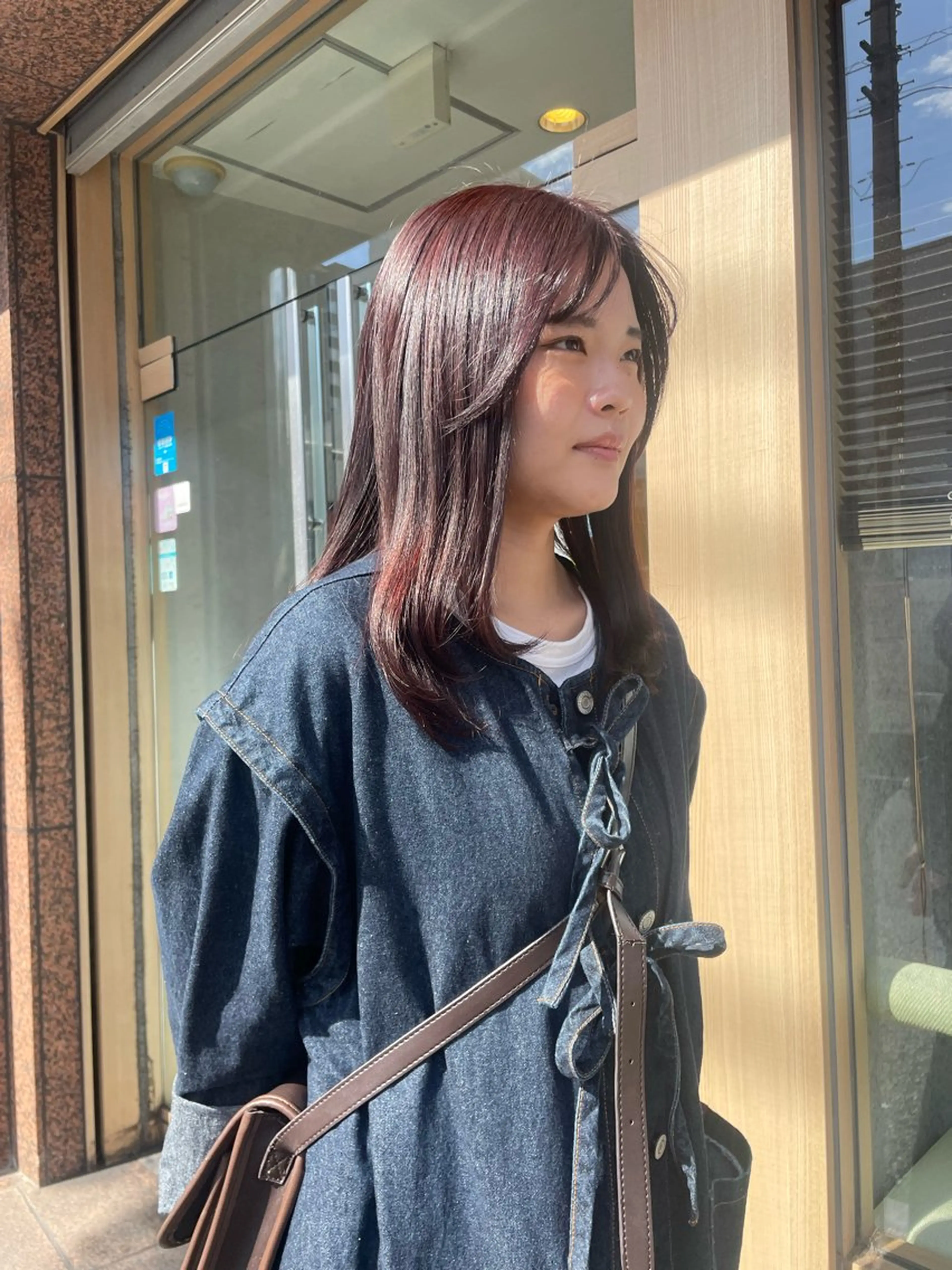 セミロング カラー ブラウンカラー ピンクカラー ピンクブラウン 髪質改善/Bloss om🌷高橋沙衣のヘアスタイル