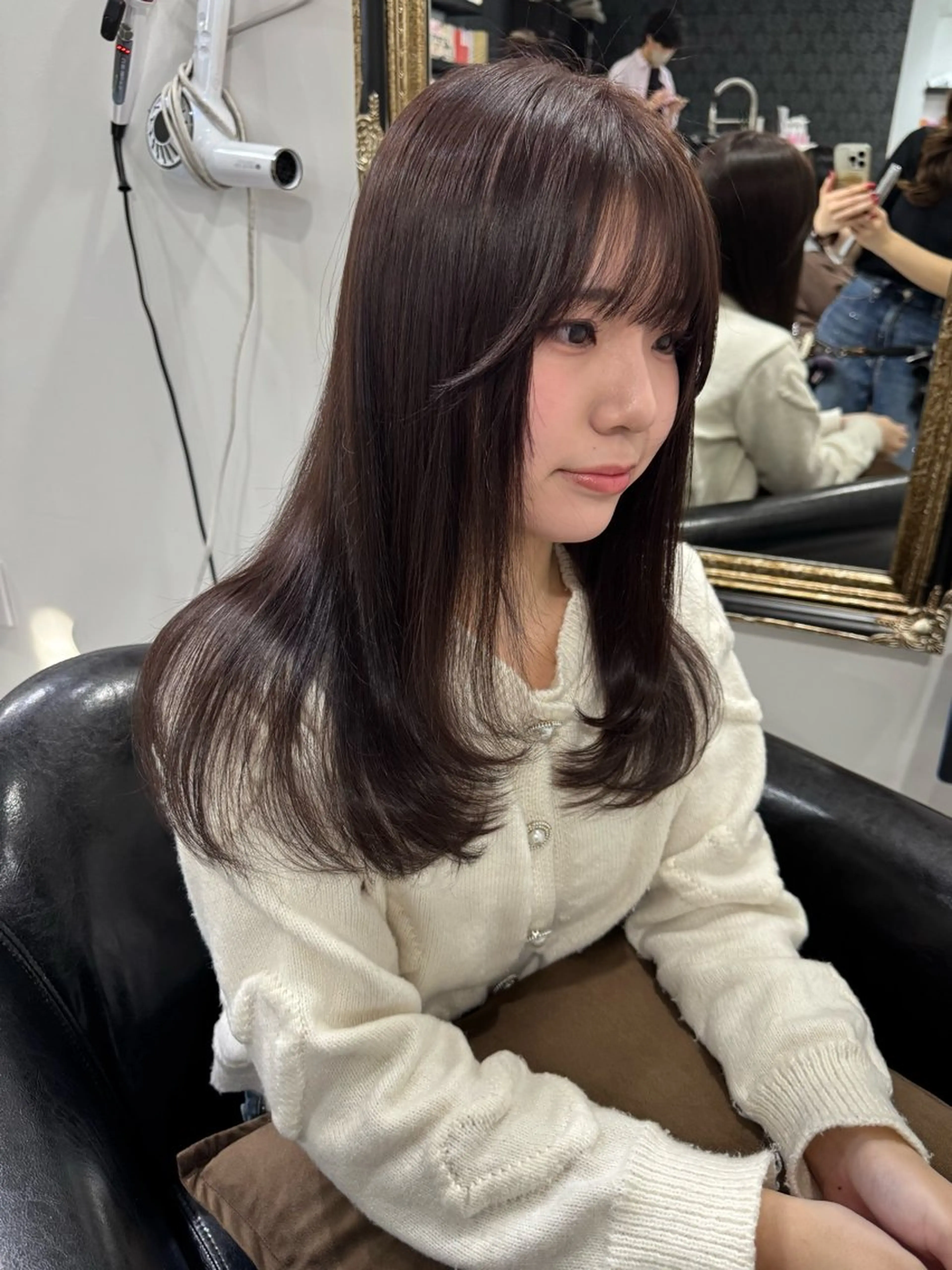 ロング カラー ブラウンカラー ショコラブラウン 櫻井 桃子のヘアスタイル