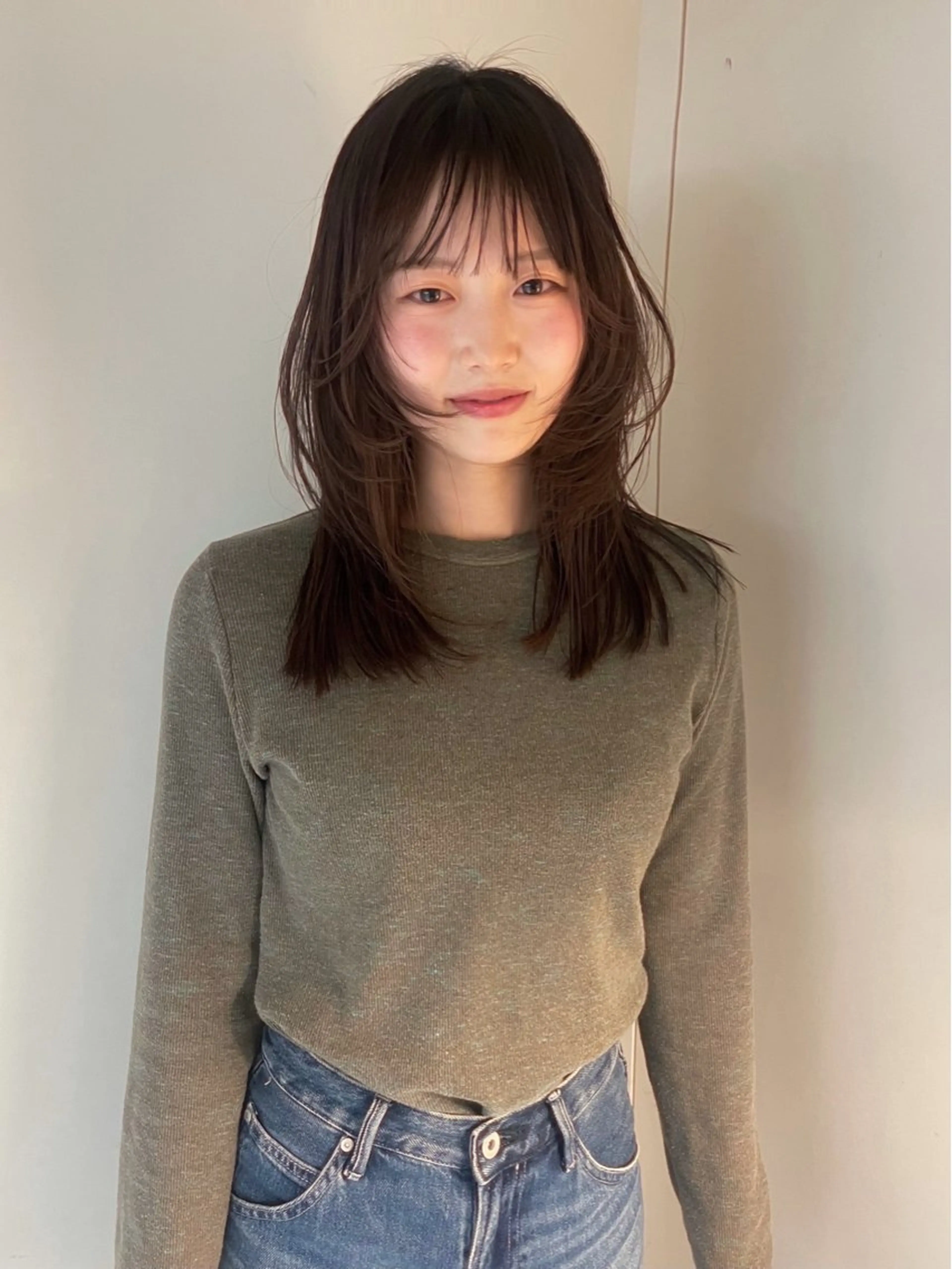 ミディアム カラー 透明感カラー ボブ／レイヤー ／パーマ／remiのヘアスタイル