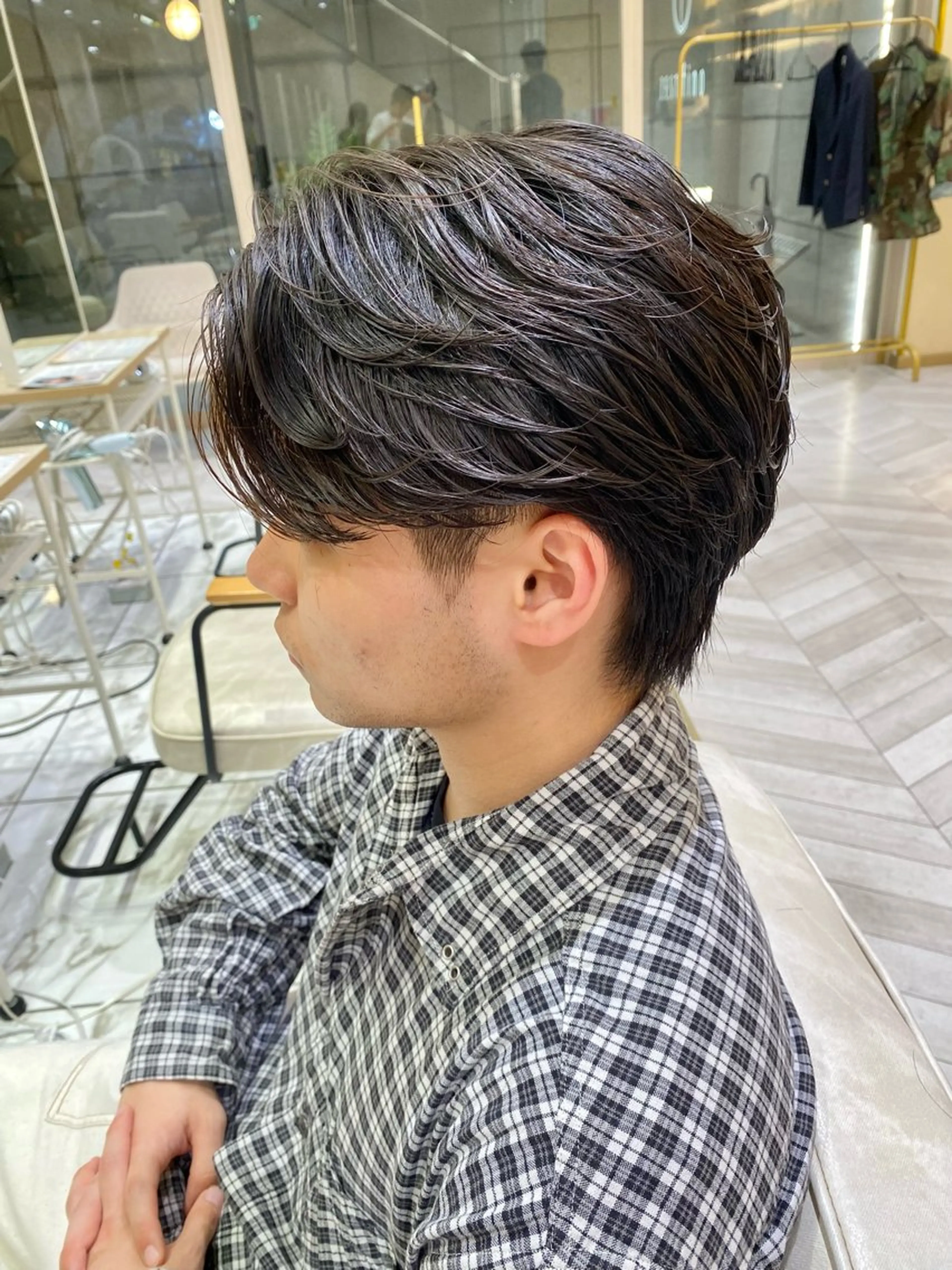 ショート パーマ メンズ 酸スト/フェザー パーマ/三谷海斗のヘアスタイル
