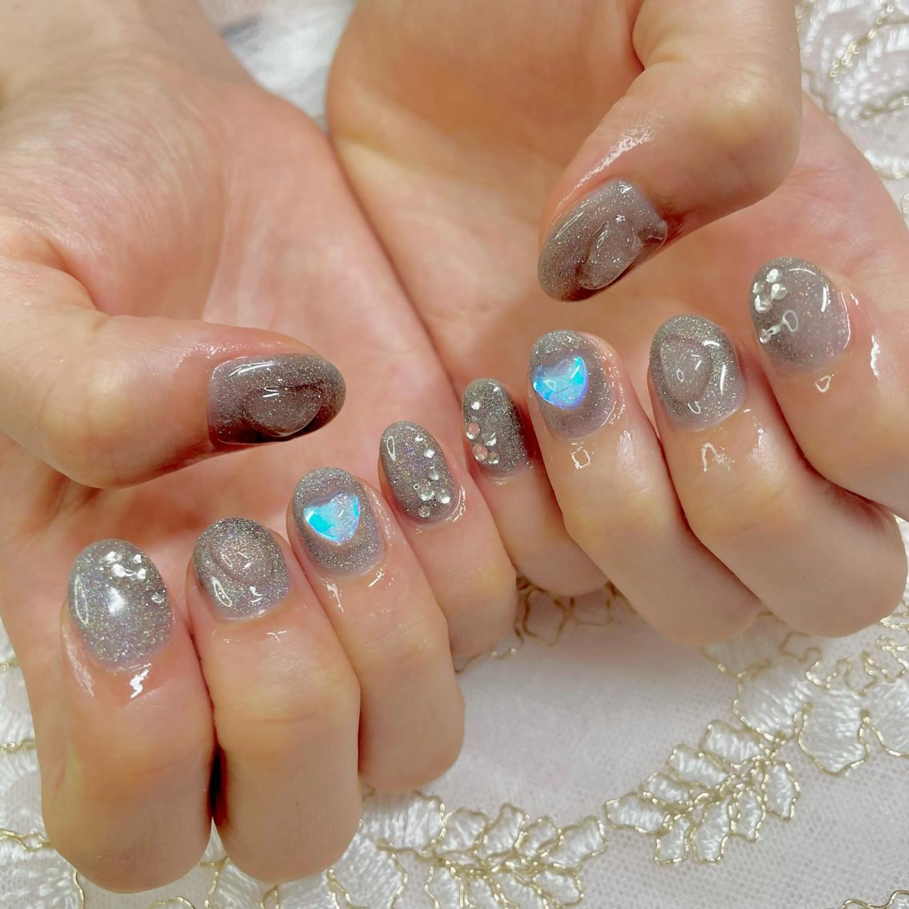 ネイル ジェルネイル ハート J terrace Nailのネイルデザイン
