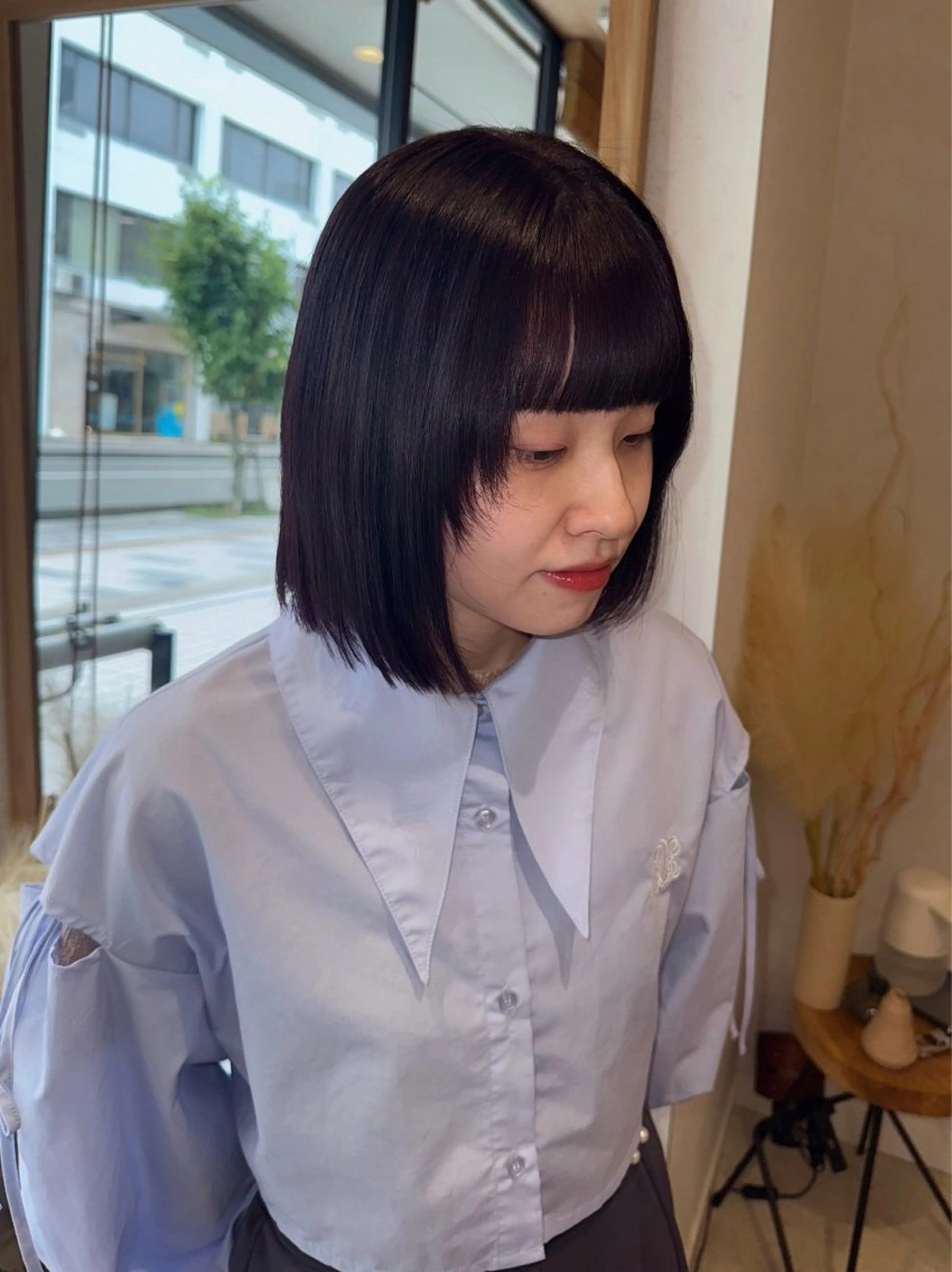 ミディアム カラー カット ヘアカラー トリートメント レイヤー/似合わせ/ yuan⟡.·のヘアスタイル