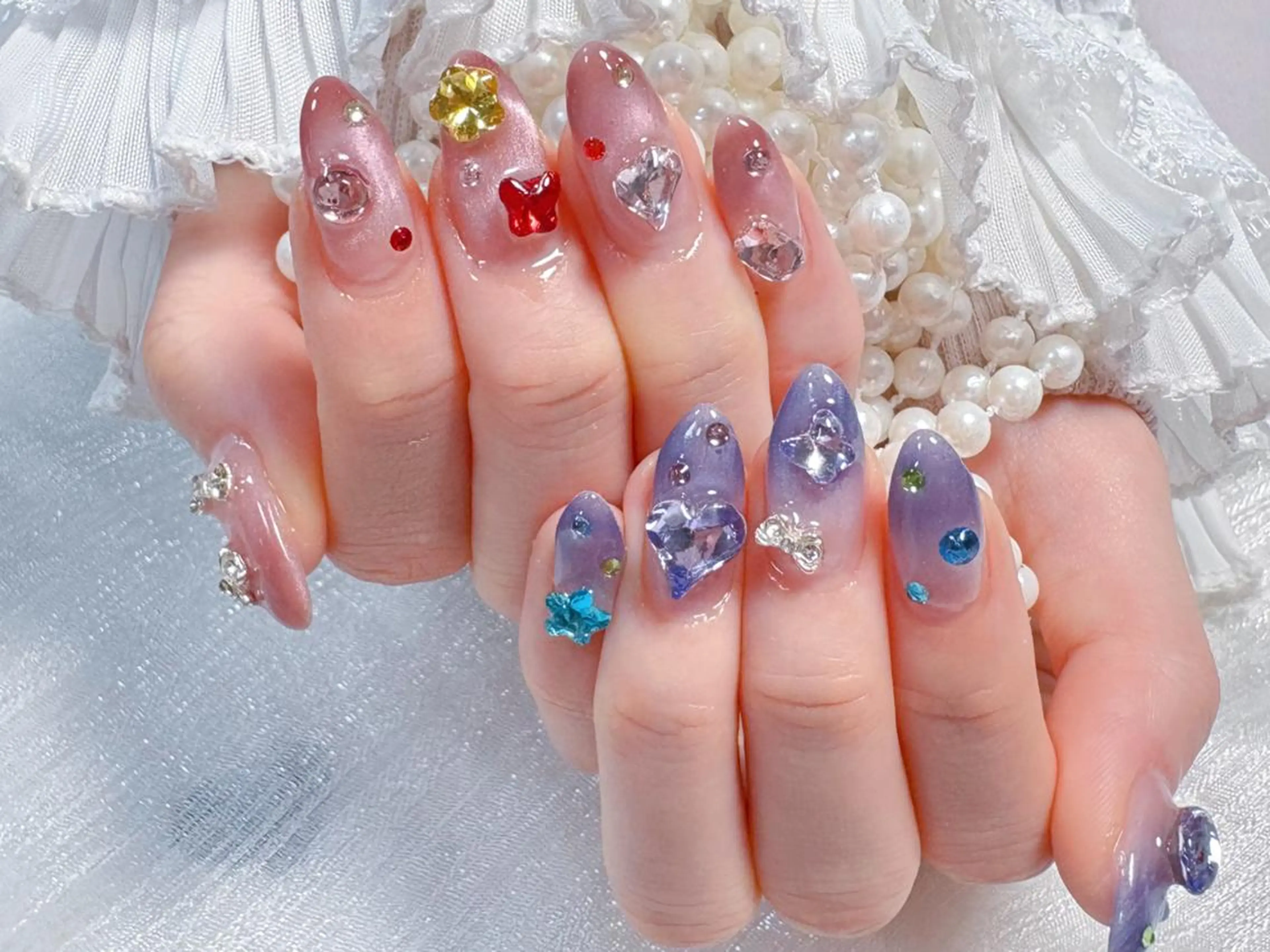 ネイル ハンドネイル 🐳彩羽チップ 長さだし専門🐳のネイルデザイン