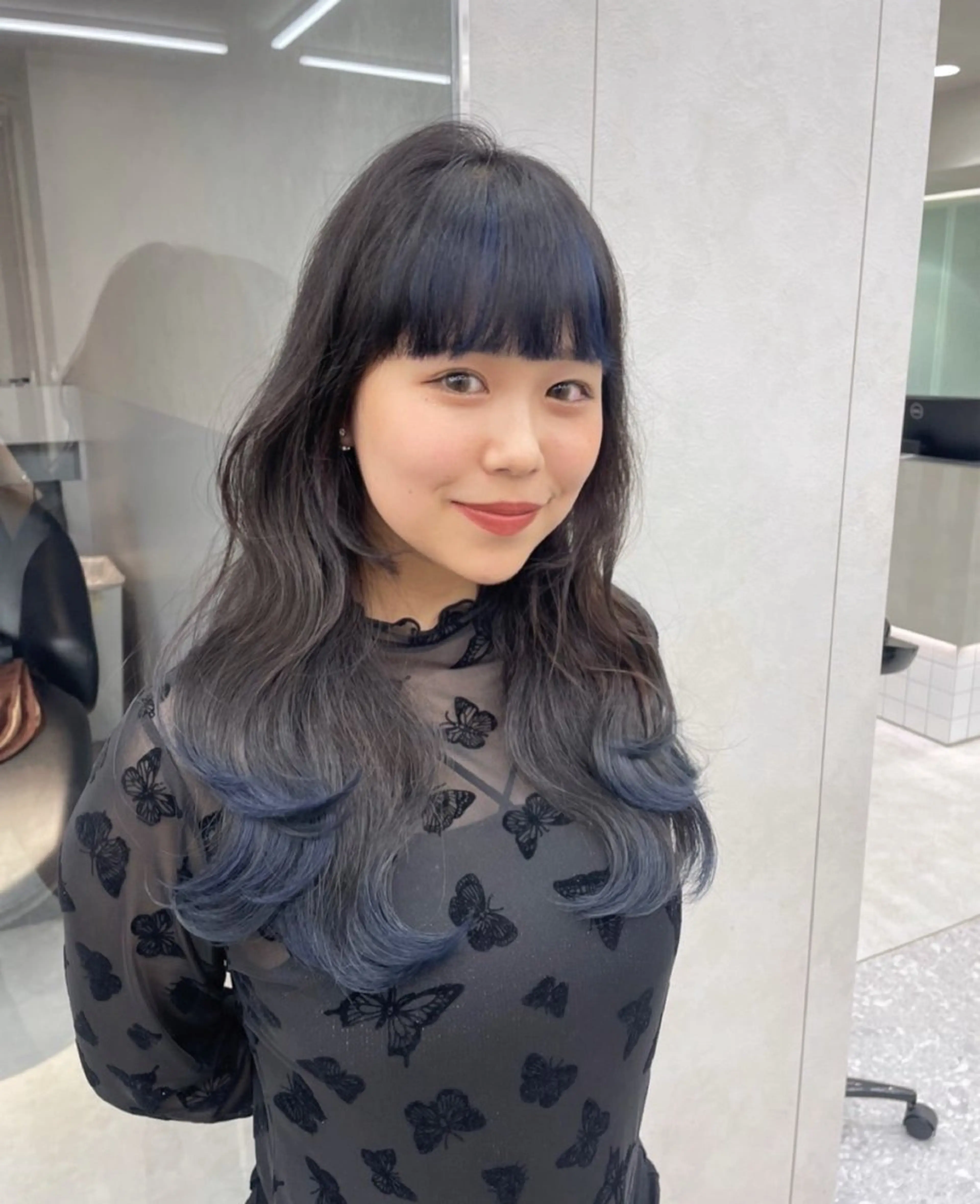 ロング カラー ヘアアレンジ ブルーカラー 似合わせカラー× ウルフカット/ホマレのヘアスタイル