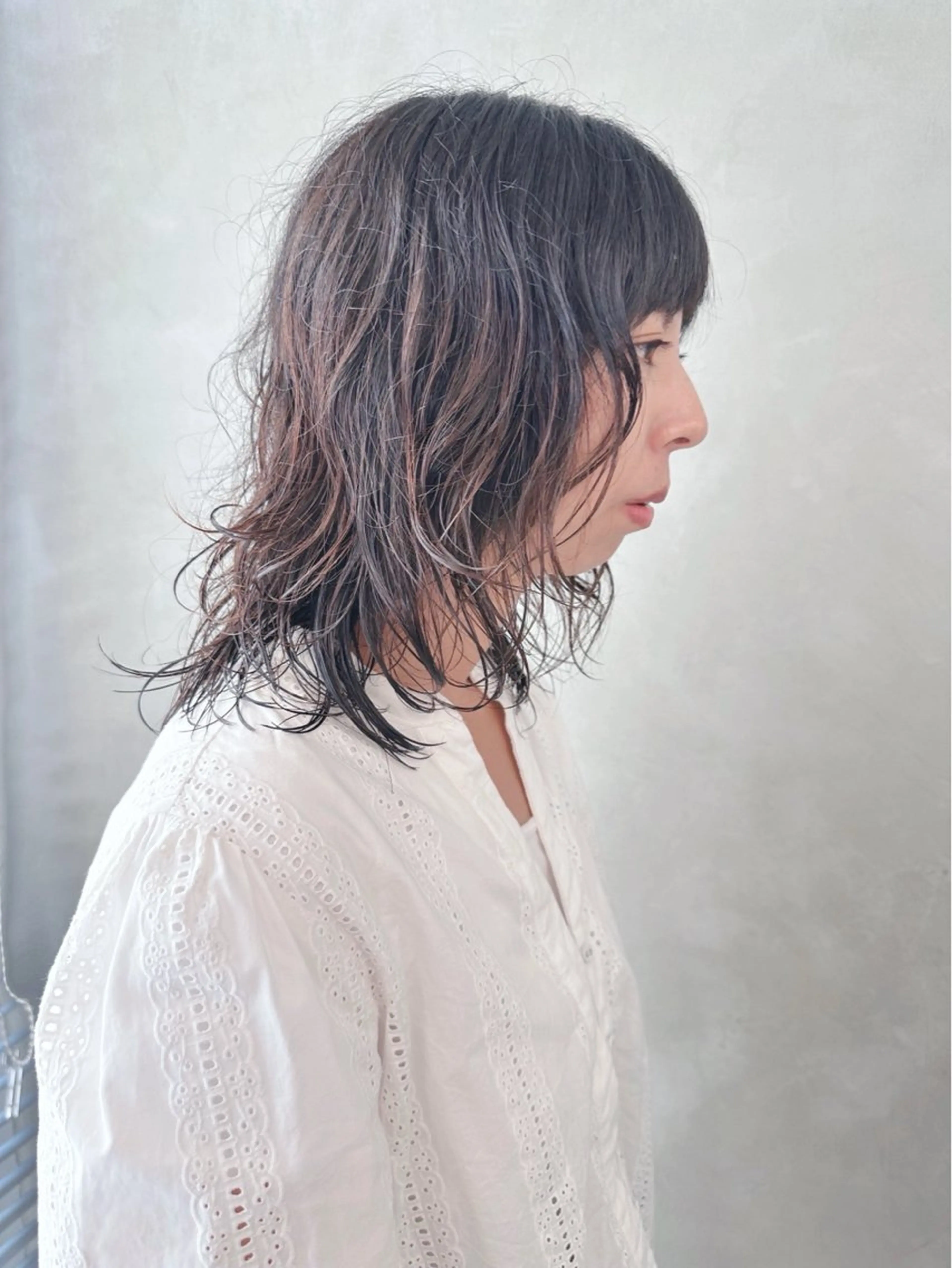 ミディアム パーマ カット パーマ ボブ/ゆるふわ ボブパーマ/とういのヘアスタイル