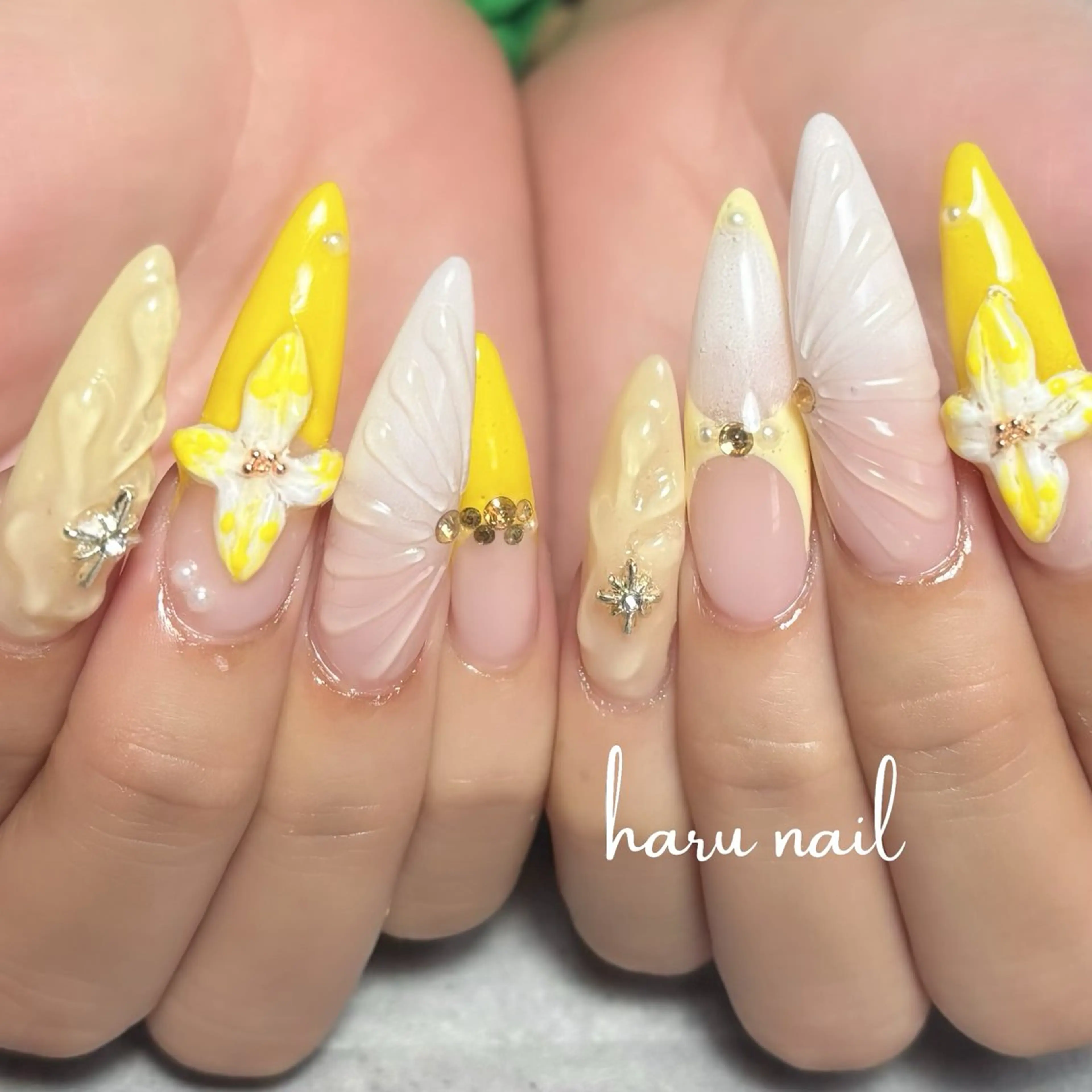 ネイル 長さ出し ハンドネイル haru nail所属・harunail Shionのネイルデザイン