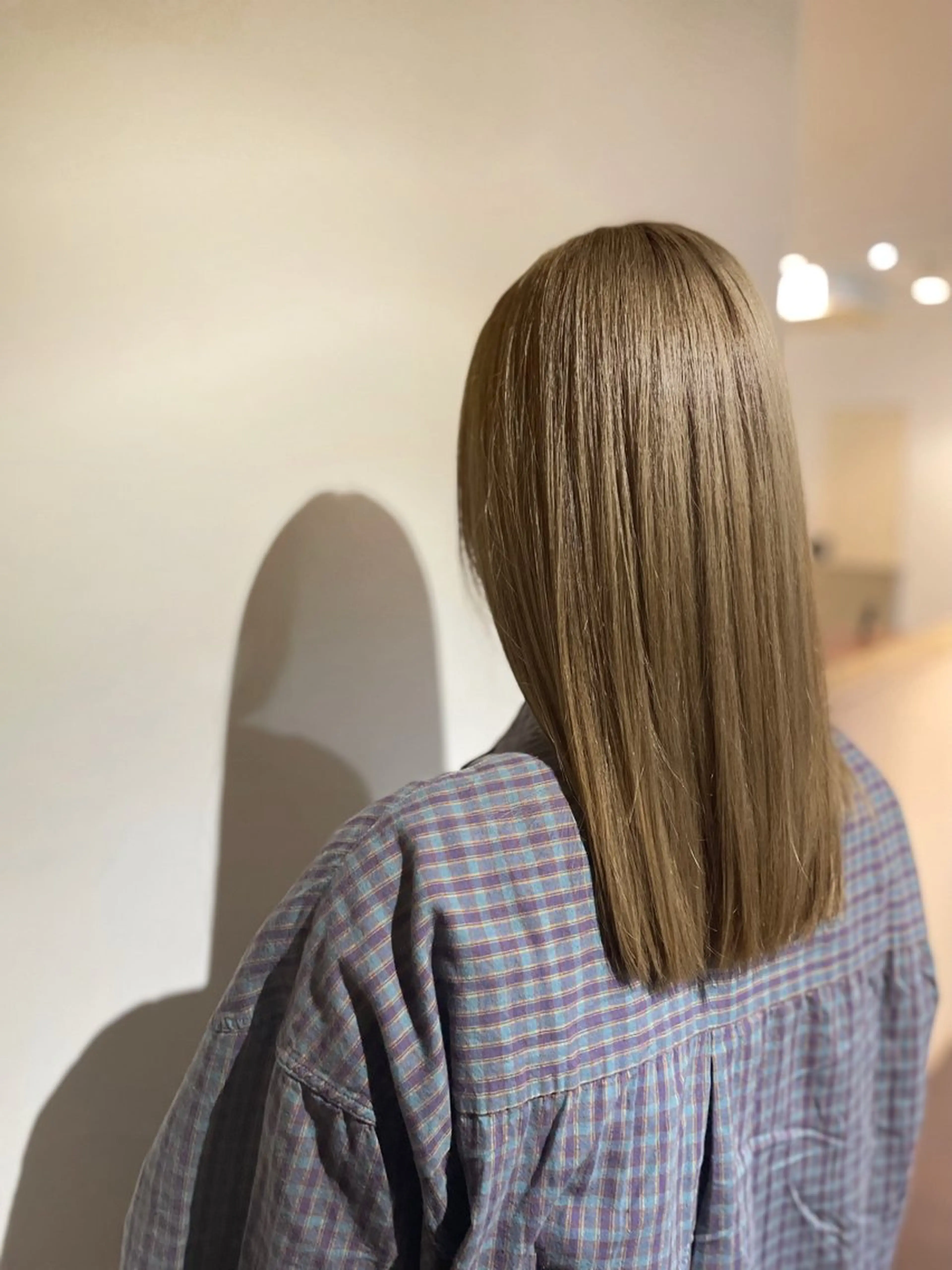 セミロング カラー 透明感カラー グレージュ カット ヘアカラー トリートメント 韓国風◎　田中 勇也のヘアスタイル