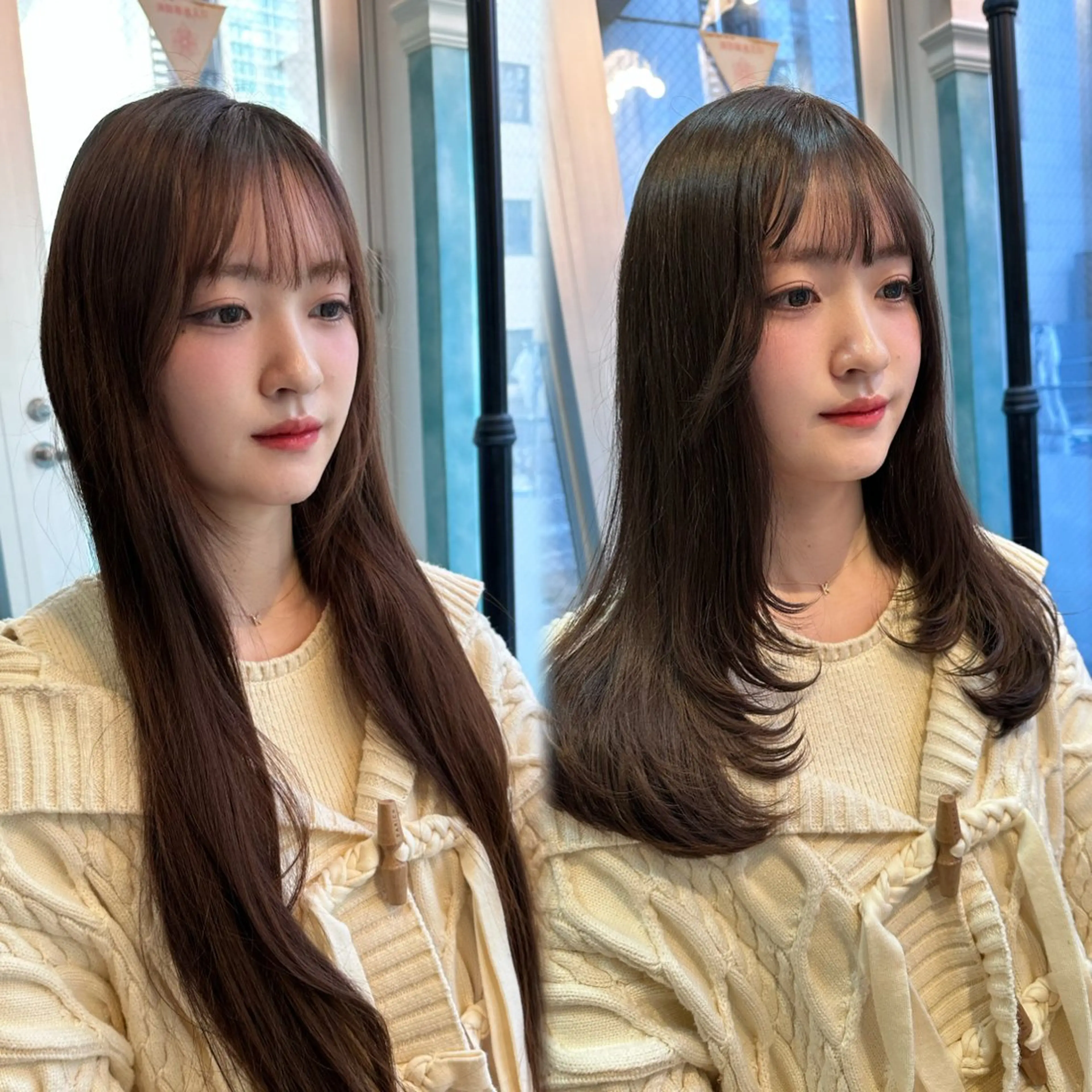 ロング カット ヘアカラー レイヤー/顔周り /ボブ/銀座/サラのヘアスタイル