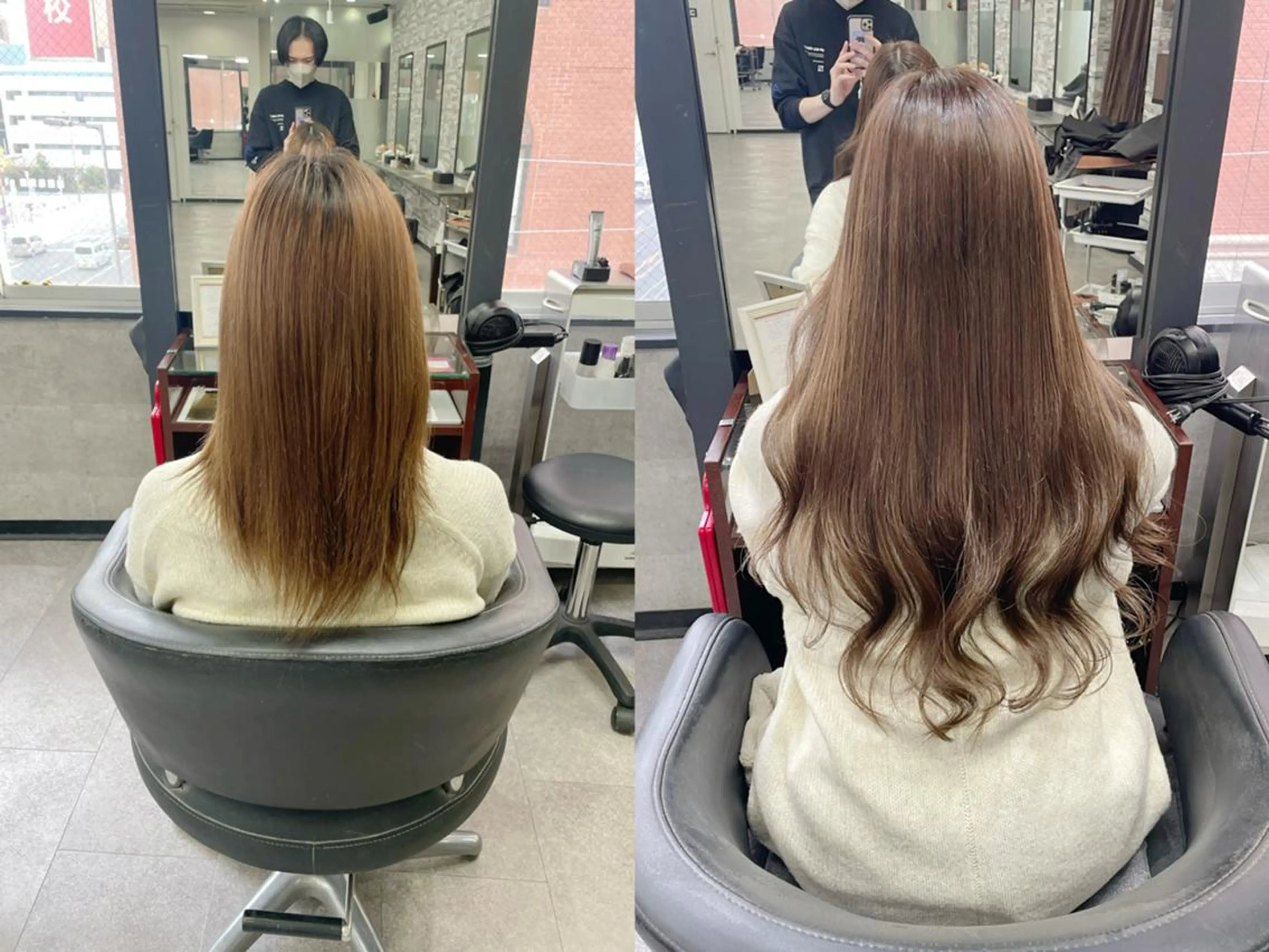ロング ヘアカラー エクステ 💎馴染むエクステ× 縮毛矯正TOMO💎のヘアスタイル
