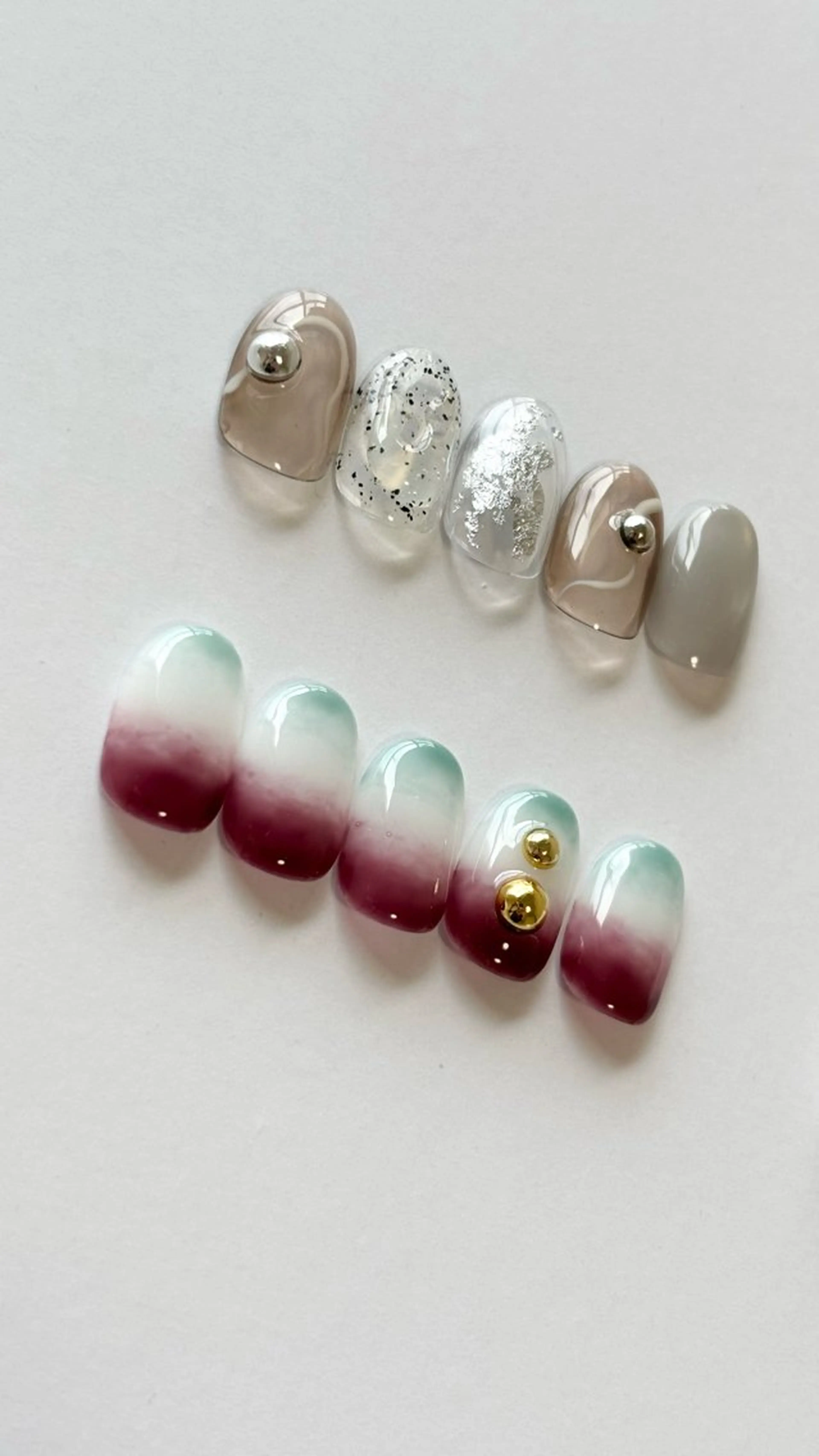 ネイル マグネットネイル ニュアンスネイル シンプルネイル Umi Nail /Akariのネイルデザイン