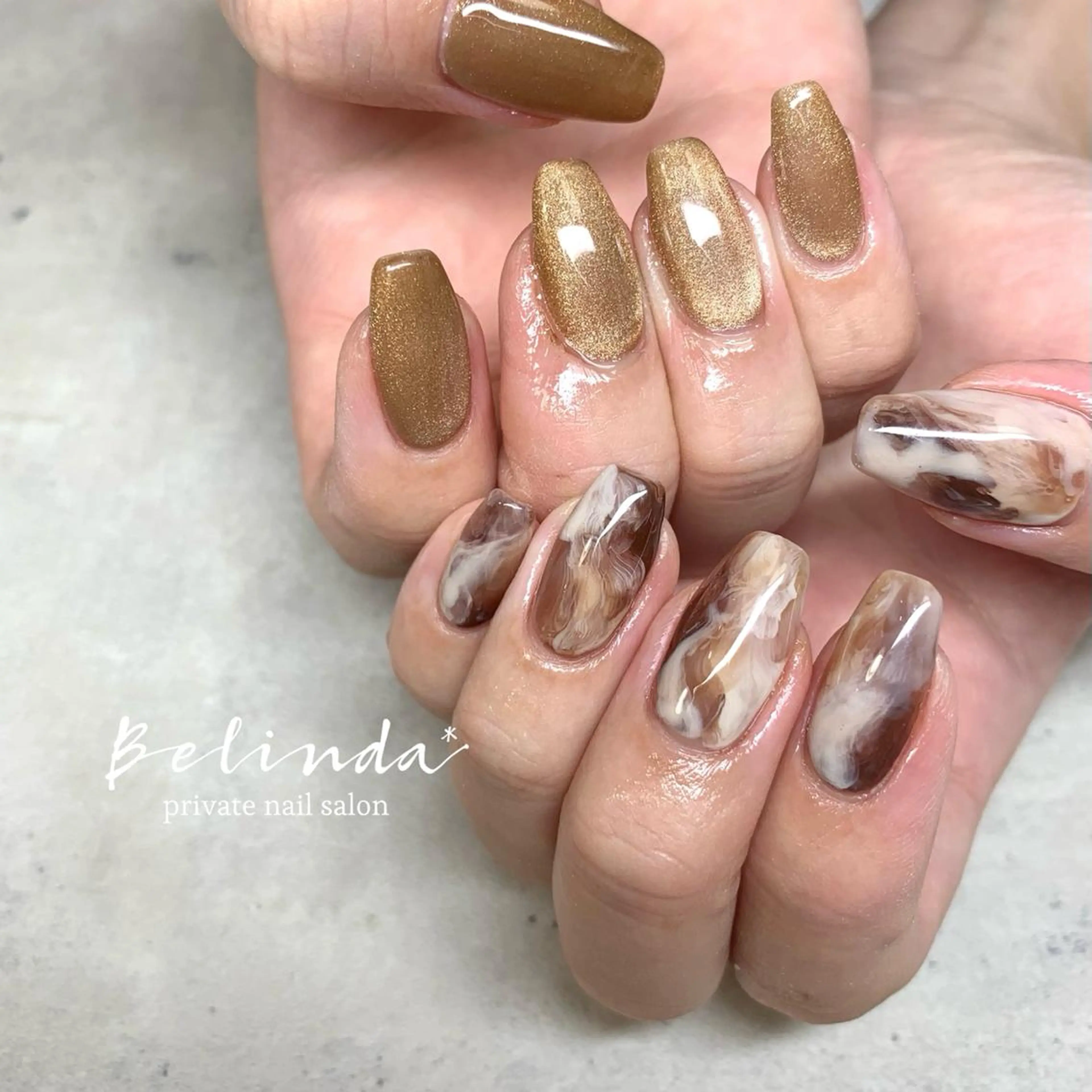 ネイル マグネットネイル ハンドネイル Belinda Nailのネイルデザイン