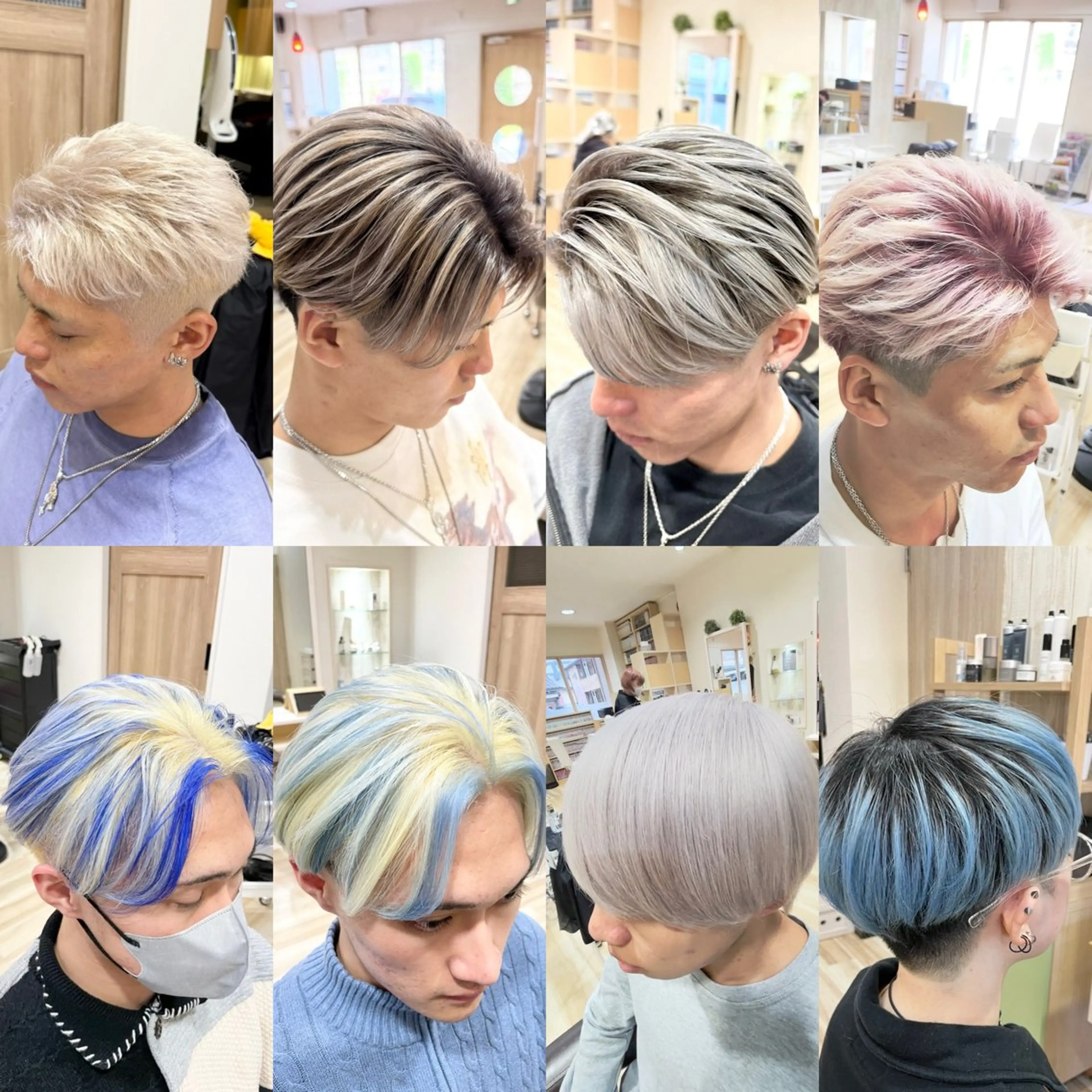 カラー メンズ 🌈派手髪ハイトーン 🌈鈴木亮太🌈のヘアスタイル