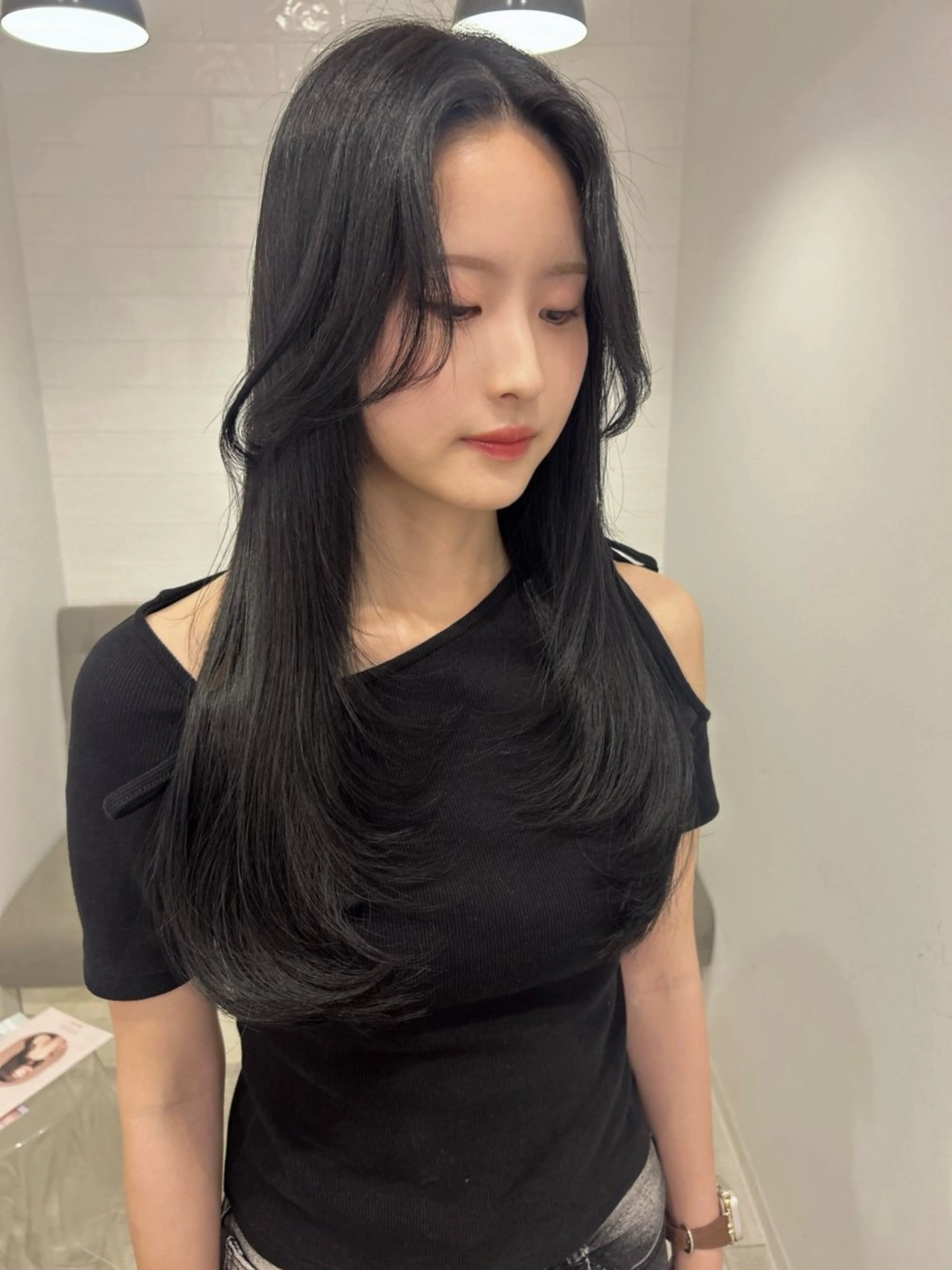 ロング カラー レイヤーカット/長岡 グレージュ/マユ🎀のヘアスタイル