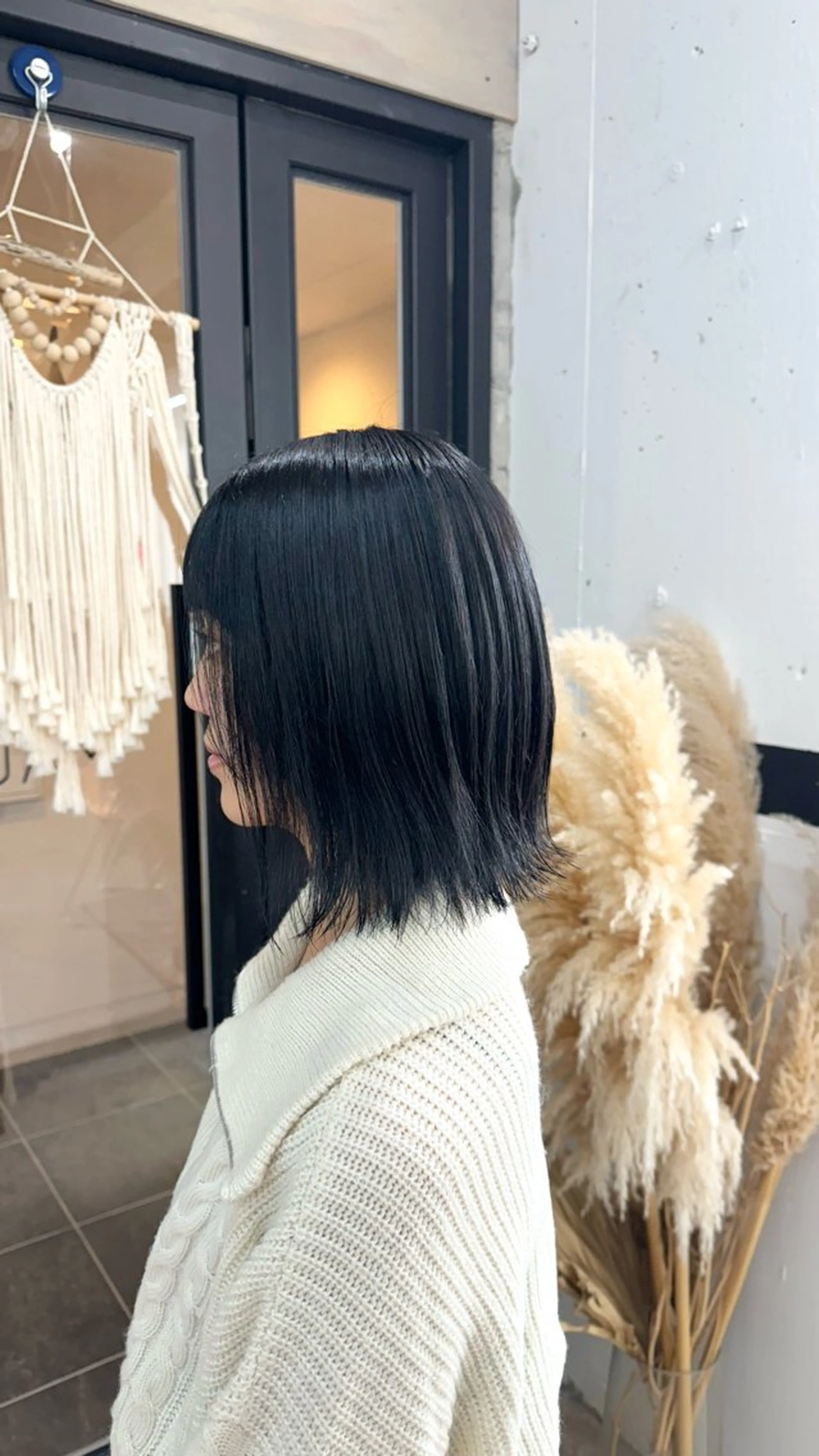 ミディアム カラー ブルーカラー MAUVE MIYUのヘアスタイル