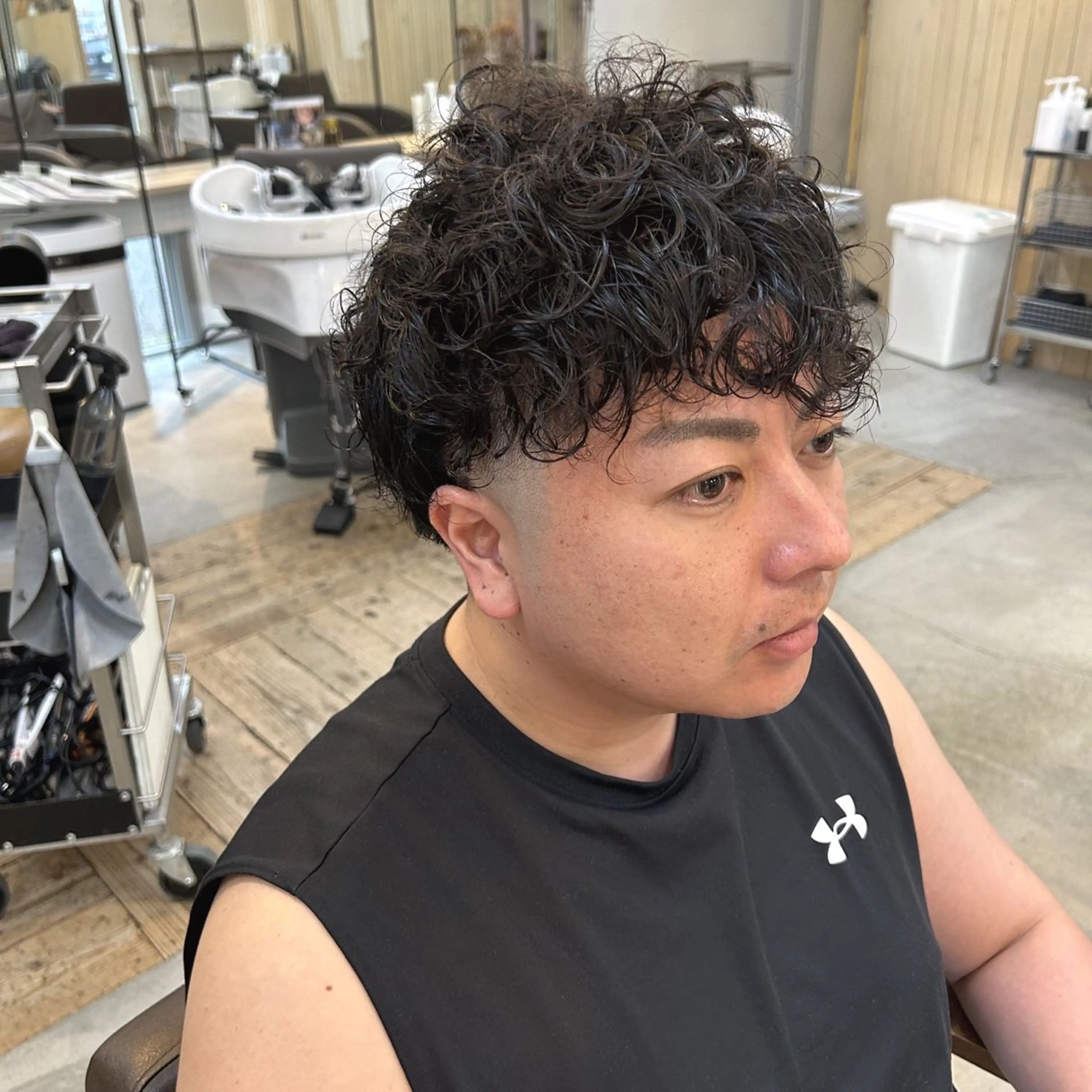 パーマ メンズ カット パーマ 綿貫 美雪のヘアスタイル