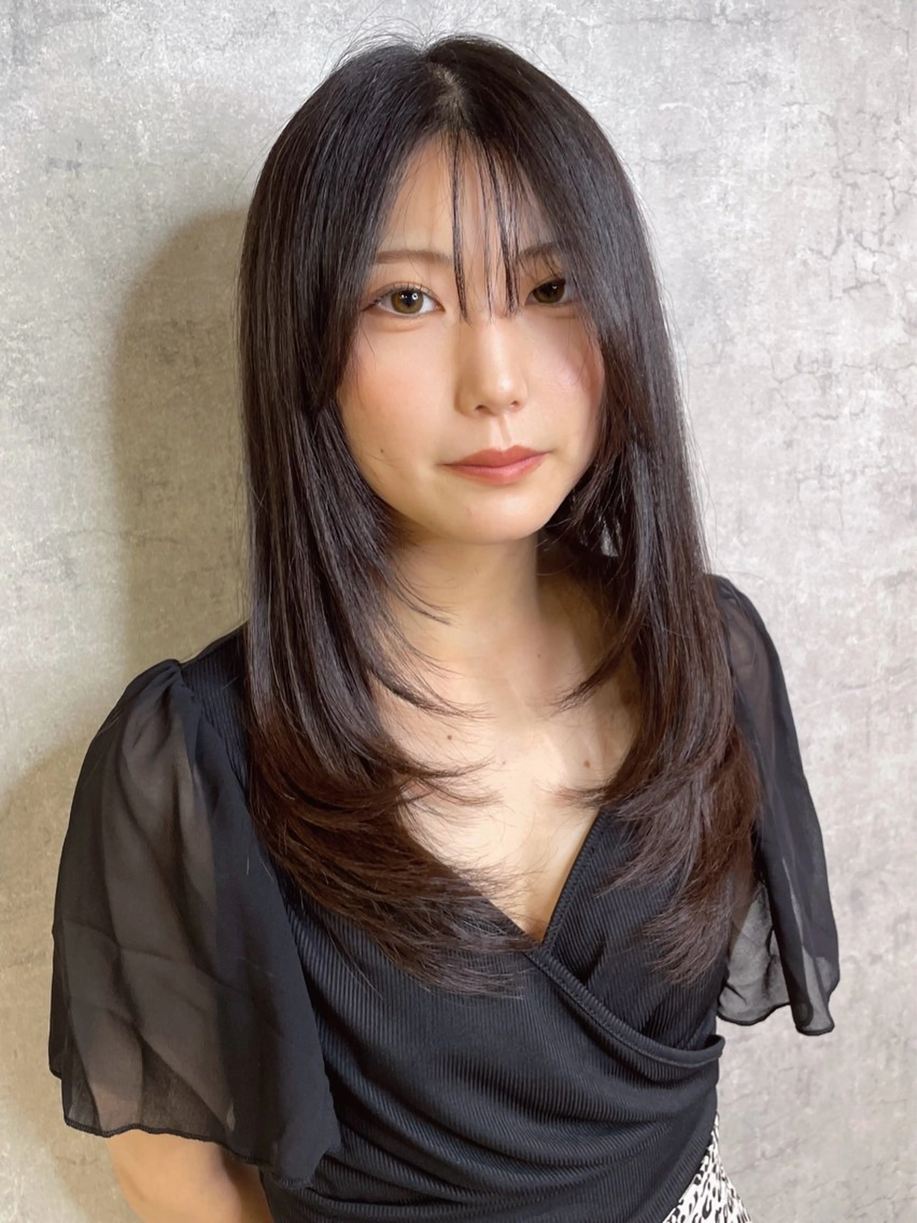 ミディアム 顔まわりレイヤー 顔周りカット 姫カット 髪質改善 韓国風ヘア トレンド韓国レイヤー 🇰🇷のんのヘアスタイル