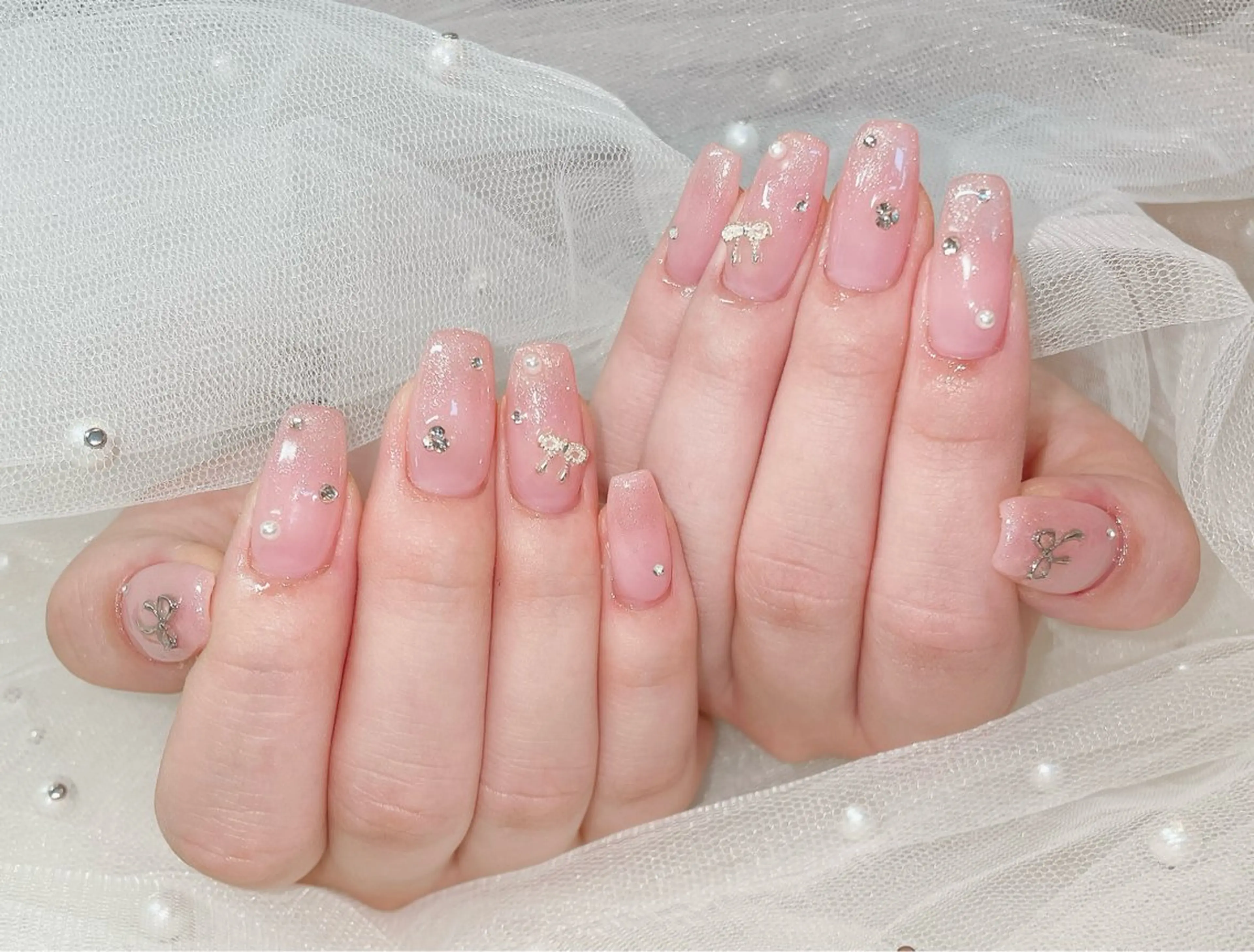 ネイル 韓国ネイル ワンホンネイル ハンドネイル hair f.Row所属・阿部 千晶のネイルデザイン