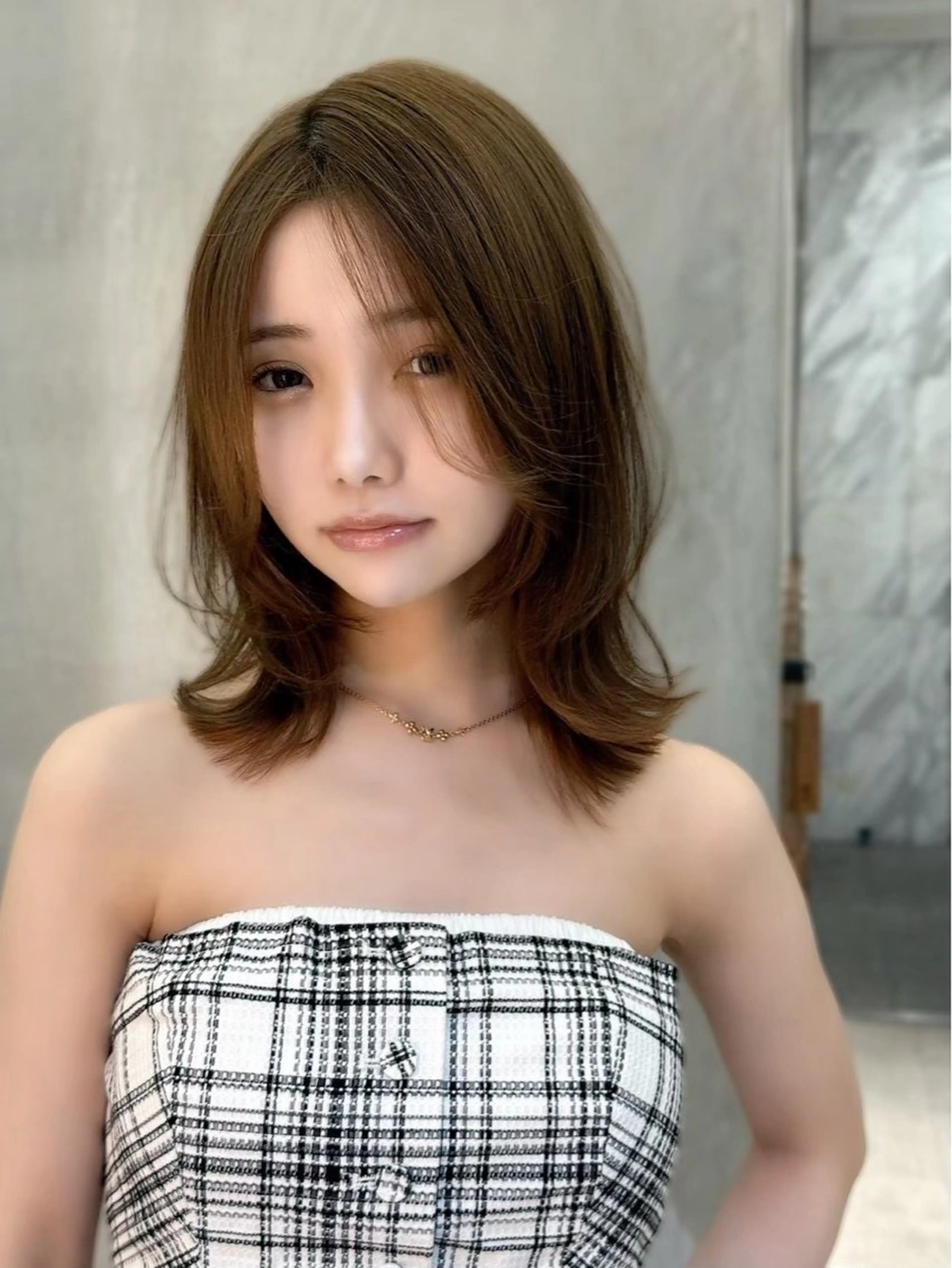 セミロング 田中 虎吾のヘアスタイル
