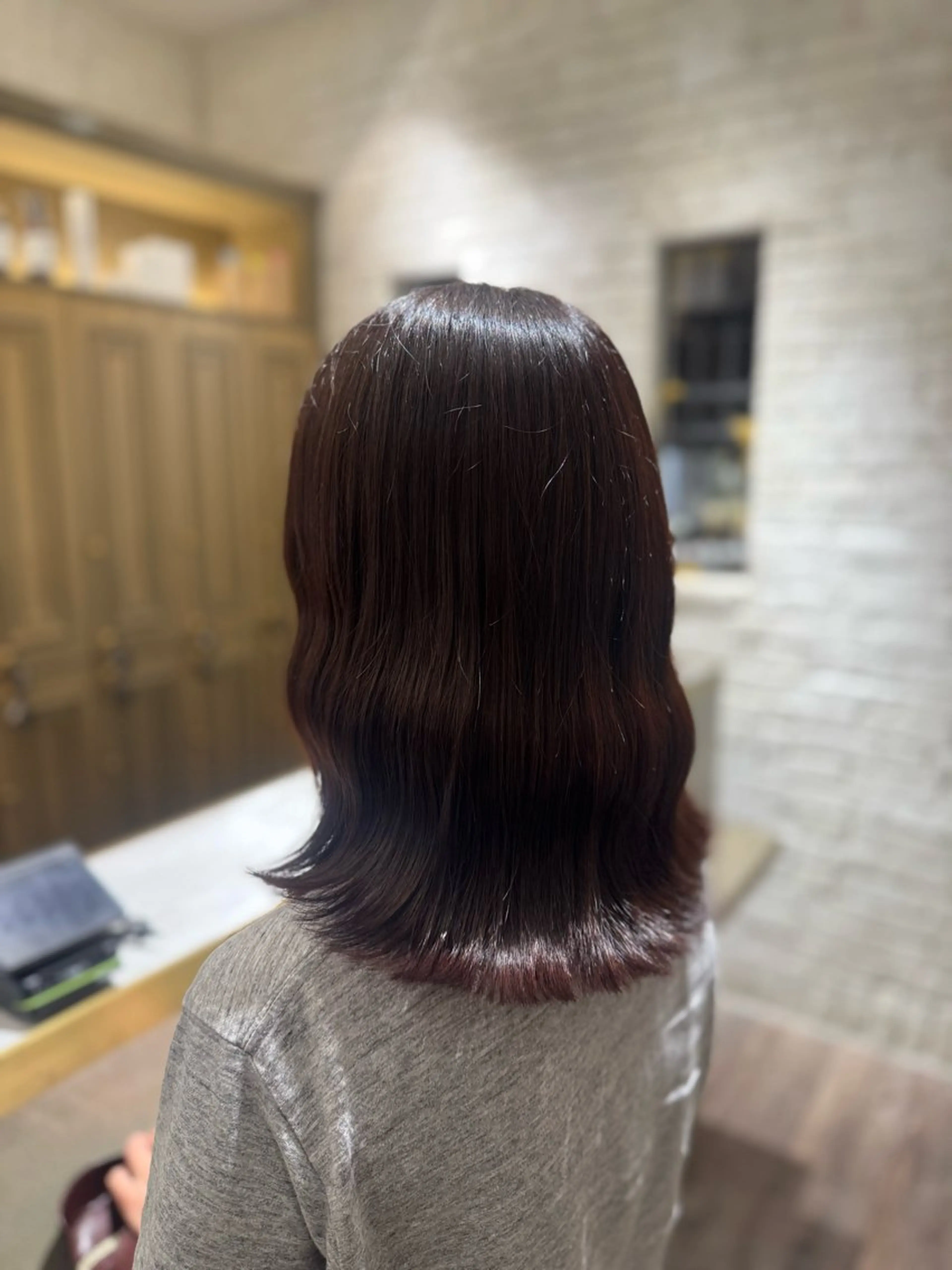 ミディアム カラー レッドカラー TiffaGINZA /Momokaのヘアスタイル