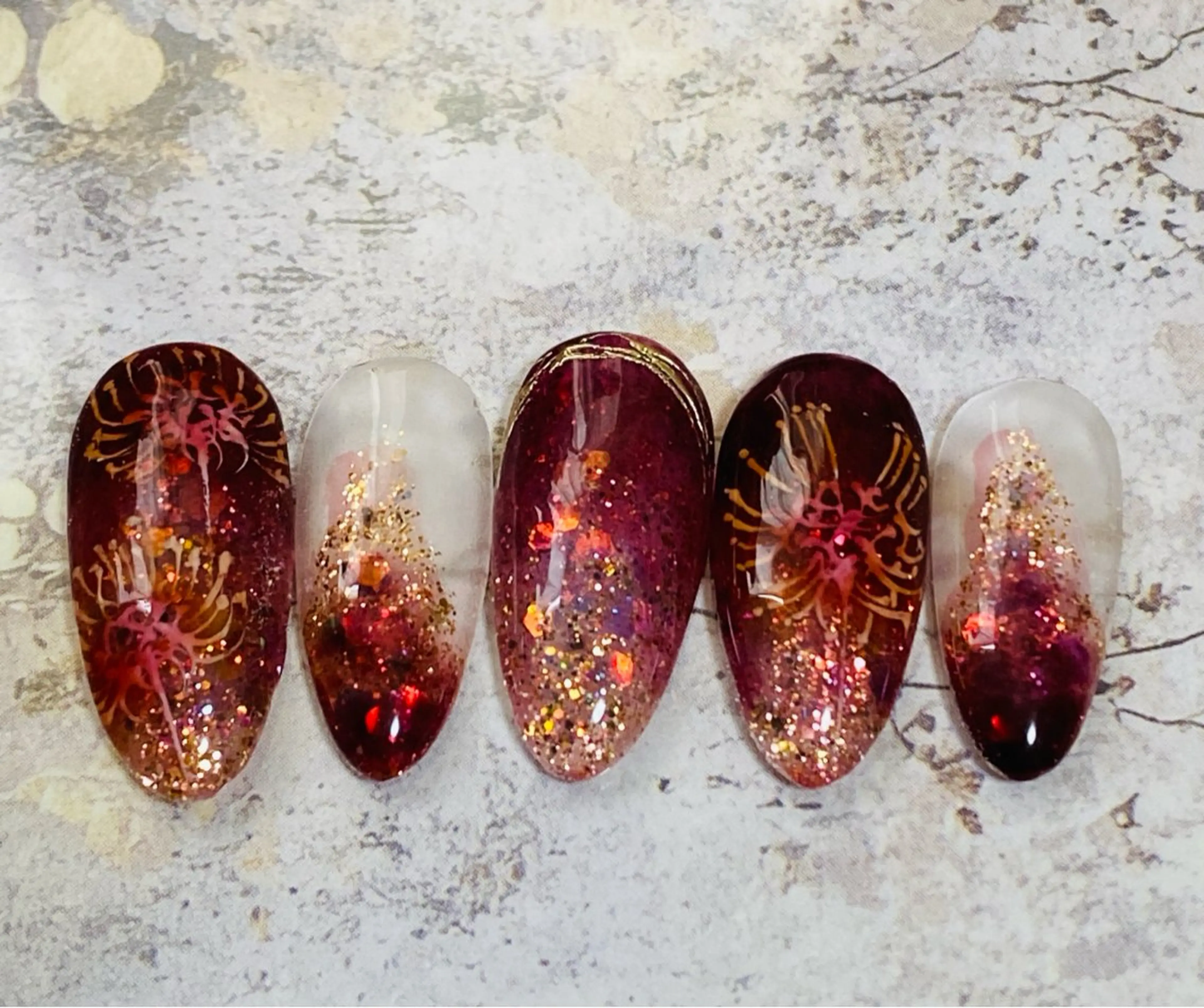 ネイル グラデーション 自宅ネイルサロン ♦️nuance♦️のネイルデザイン