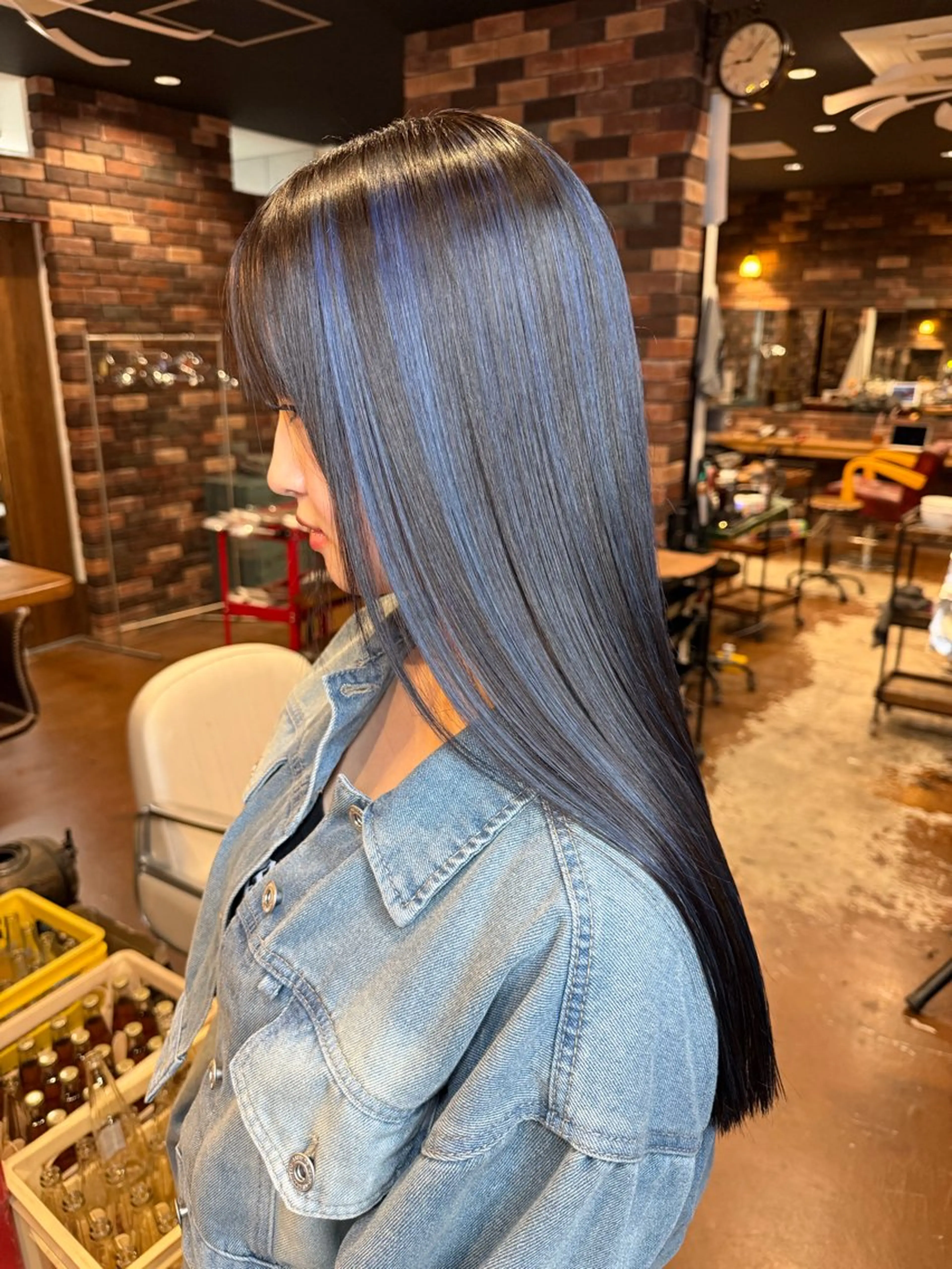 ロング カラー バレイヤージュ ブリーチ ハイライトカラー ハイライト レイヤーカット ヘアカラー 橋崎 泰雅のヘアスタイル