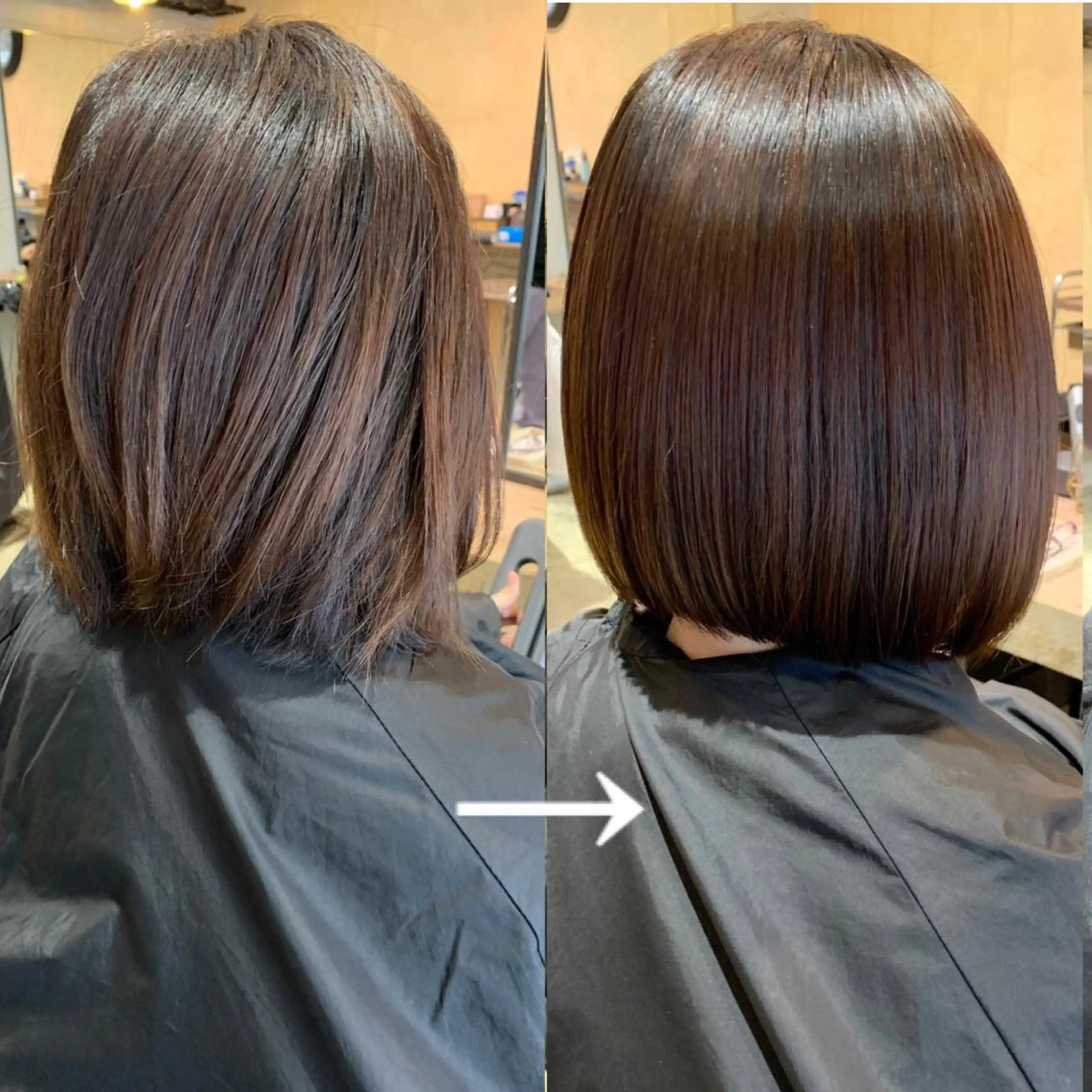 ミディアム カラー 縮毛矯正 むらたねね🌻 艶髪🫧韓国ヘアのヘアスタイル