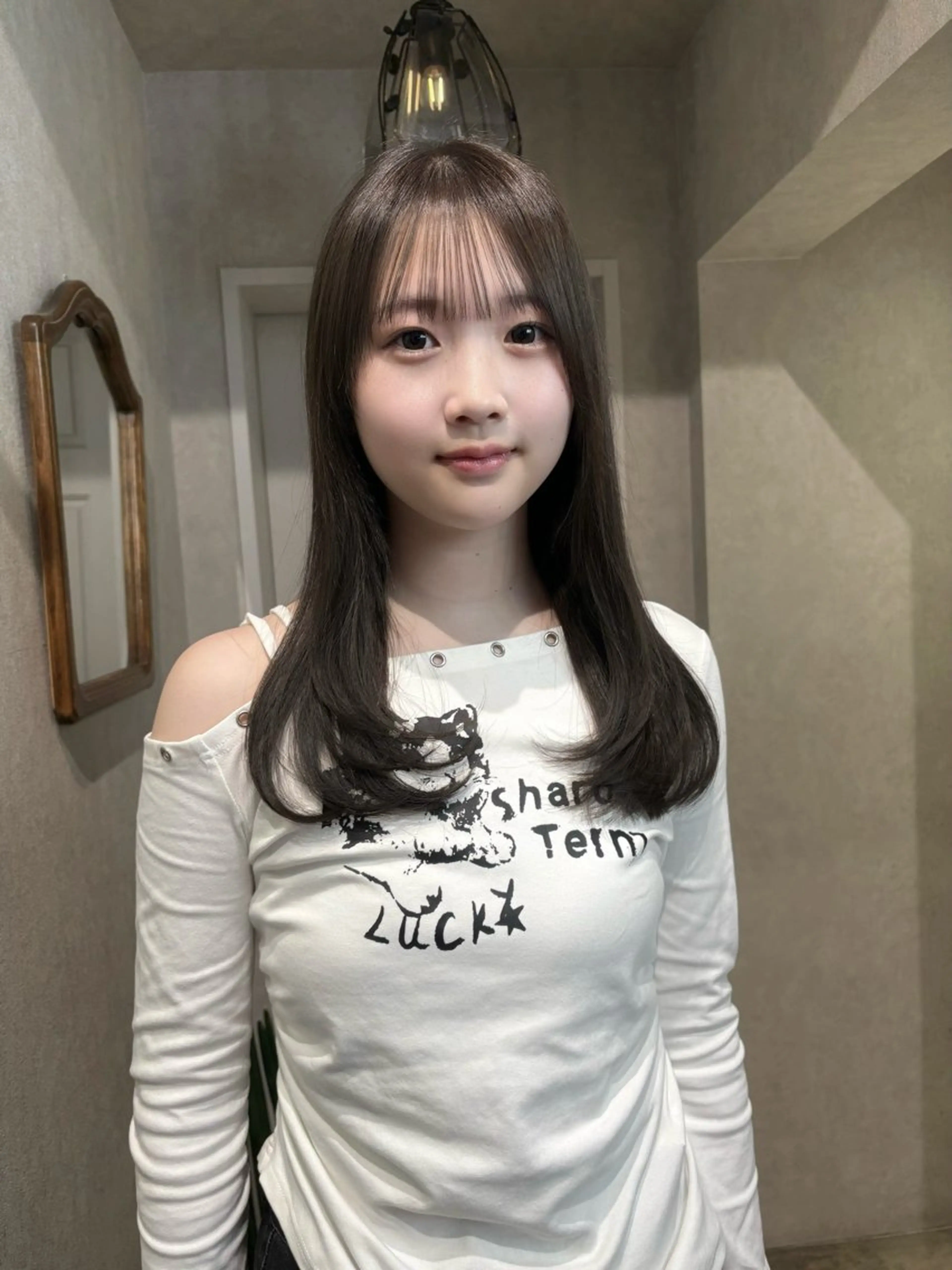 セミロング ヘアカラー 透明感モテスタイル 💞SHIORI💞のヘアスタイル